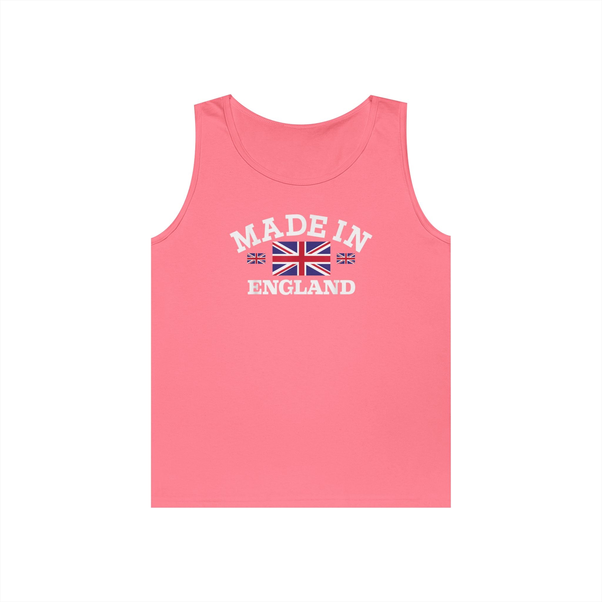 Made in England British Flag Union Jack Unisex Heavy Cotton Tank Top