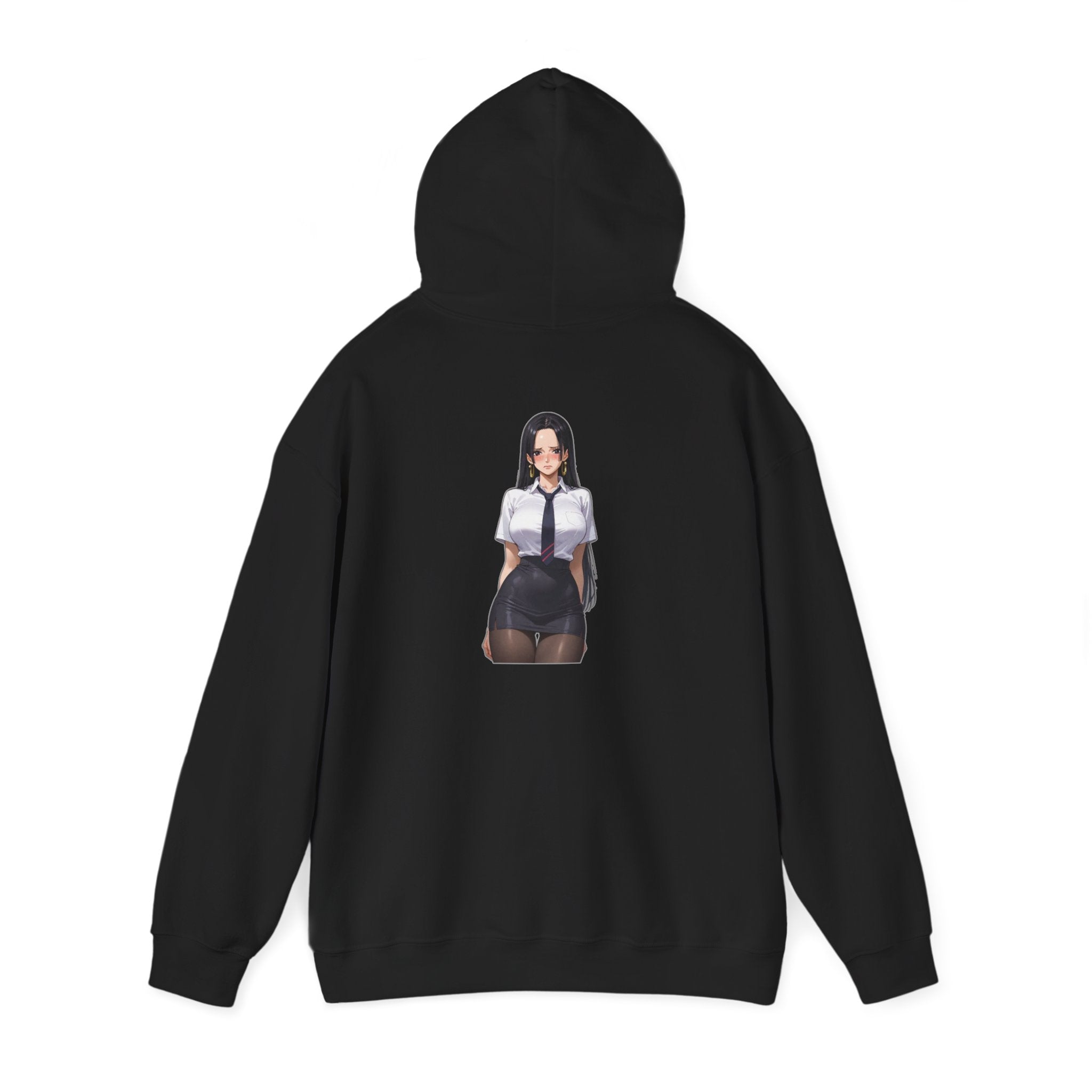 Nico Robin Office Lady Blushing Anime Unisex Heavy Blend™ Hooded Sweatshirt