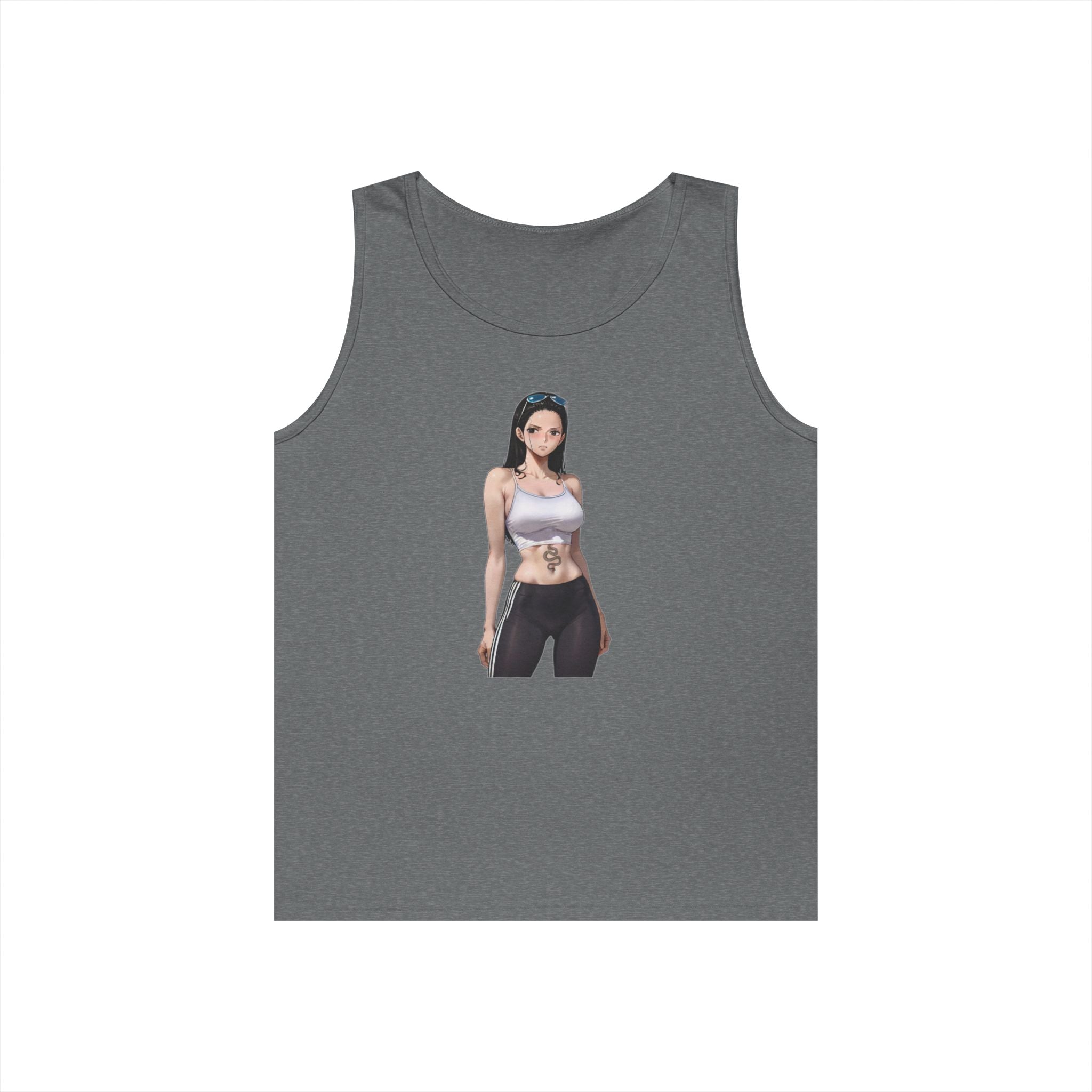 Nico Robin Sporty Snake Tattoo Anime Heavy Cotton Tank Top