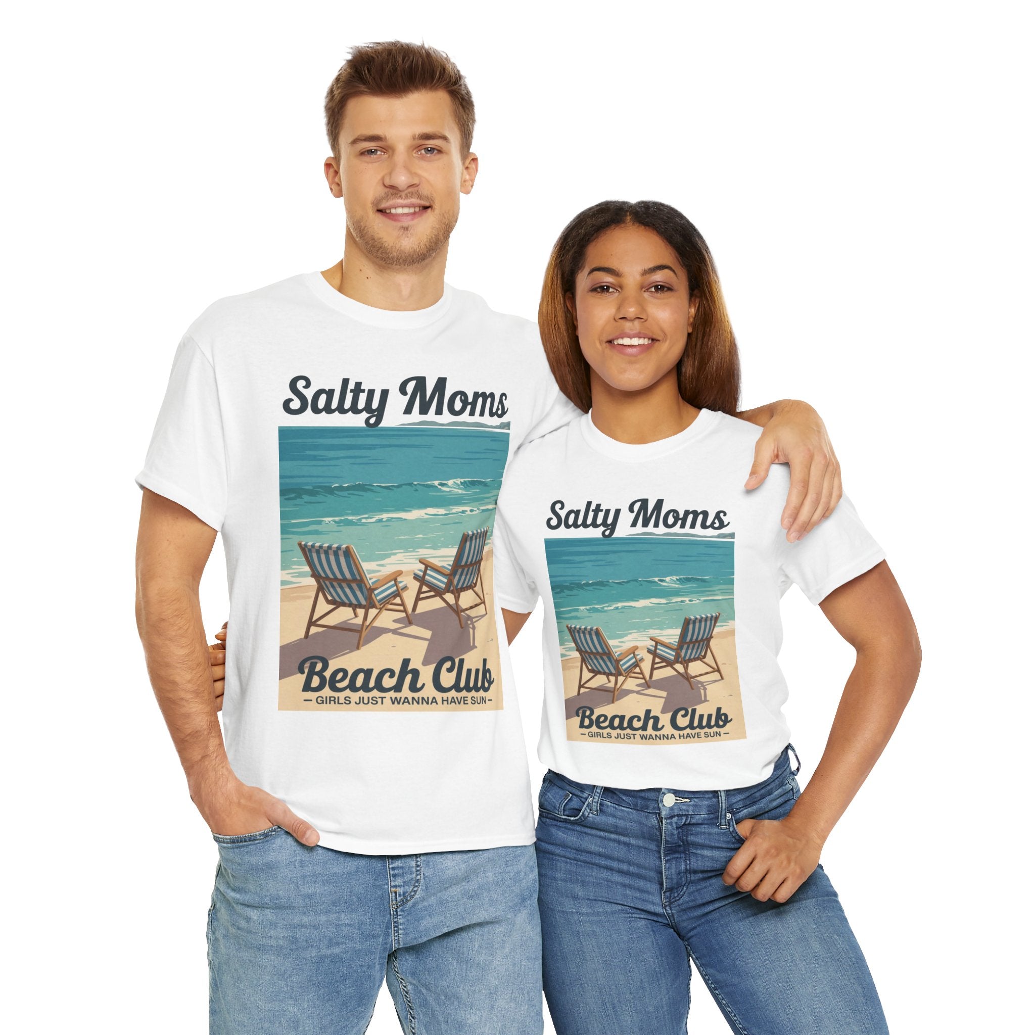 Salty Moms Beach Club Unisex Heavy Cotton Tee