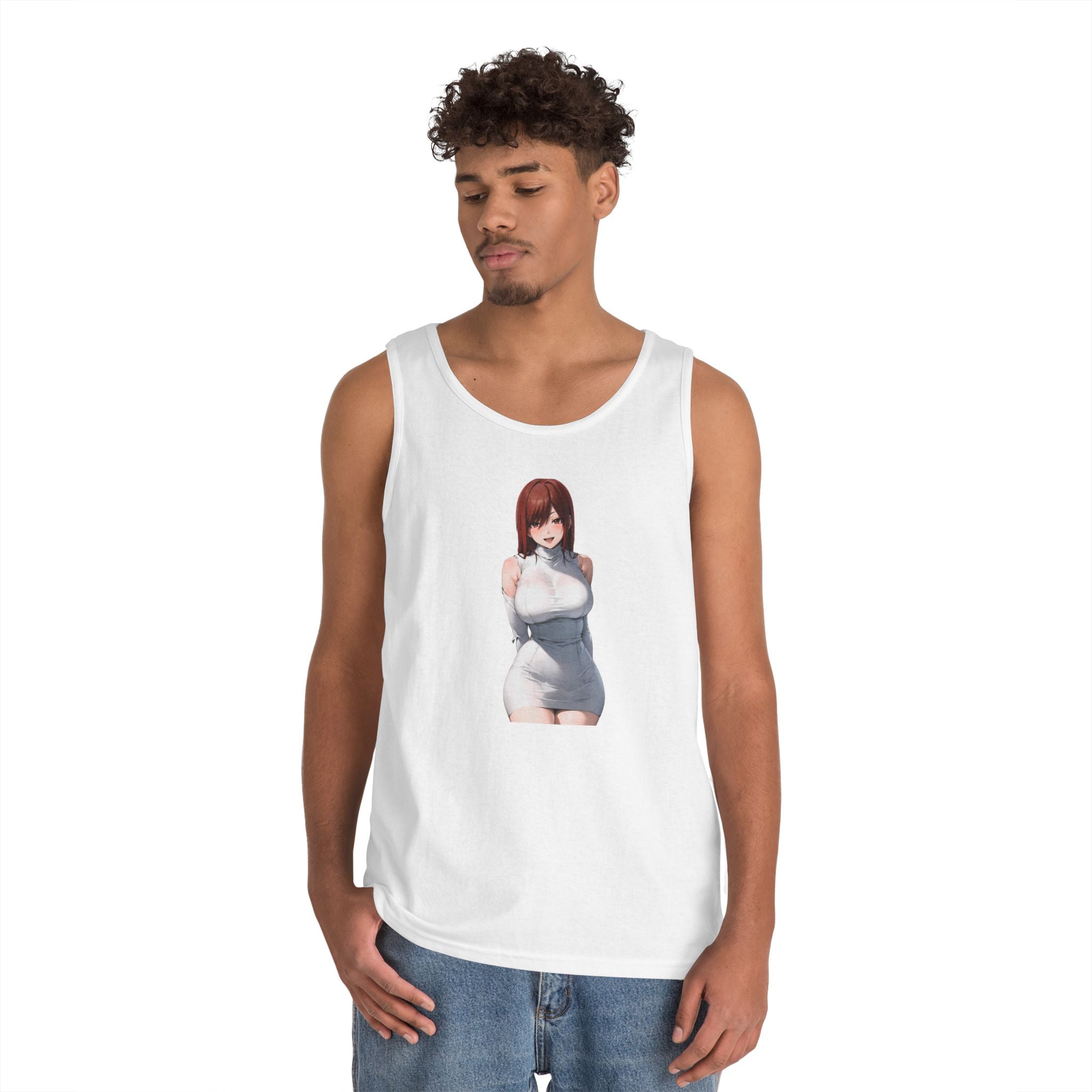 Ezra Scarlet Charming White Dress Anime Heavy Cotton Tank Top