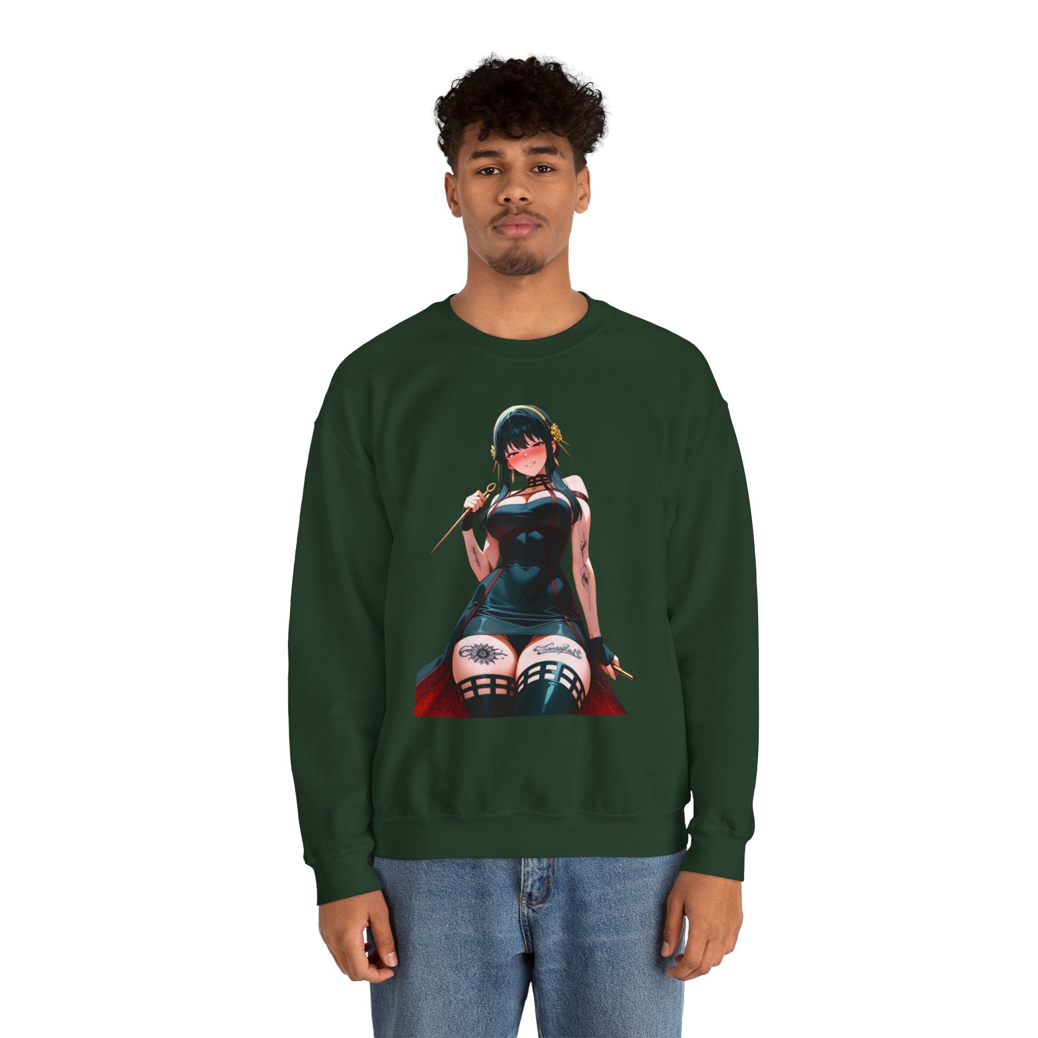 Yor Forger Assassin Gothic Tattooed Unisex Heavy Blend™ Crewneck Sweatshirt