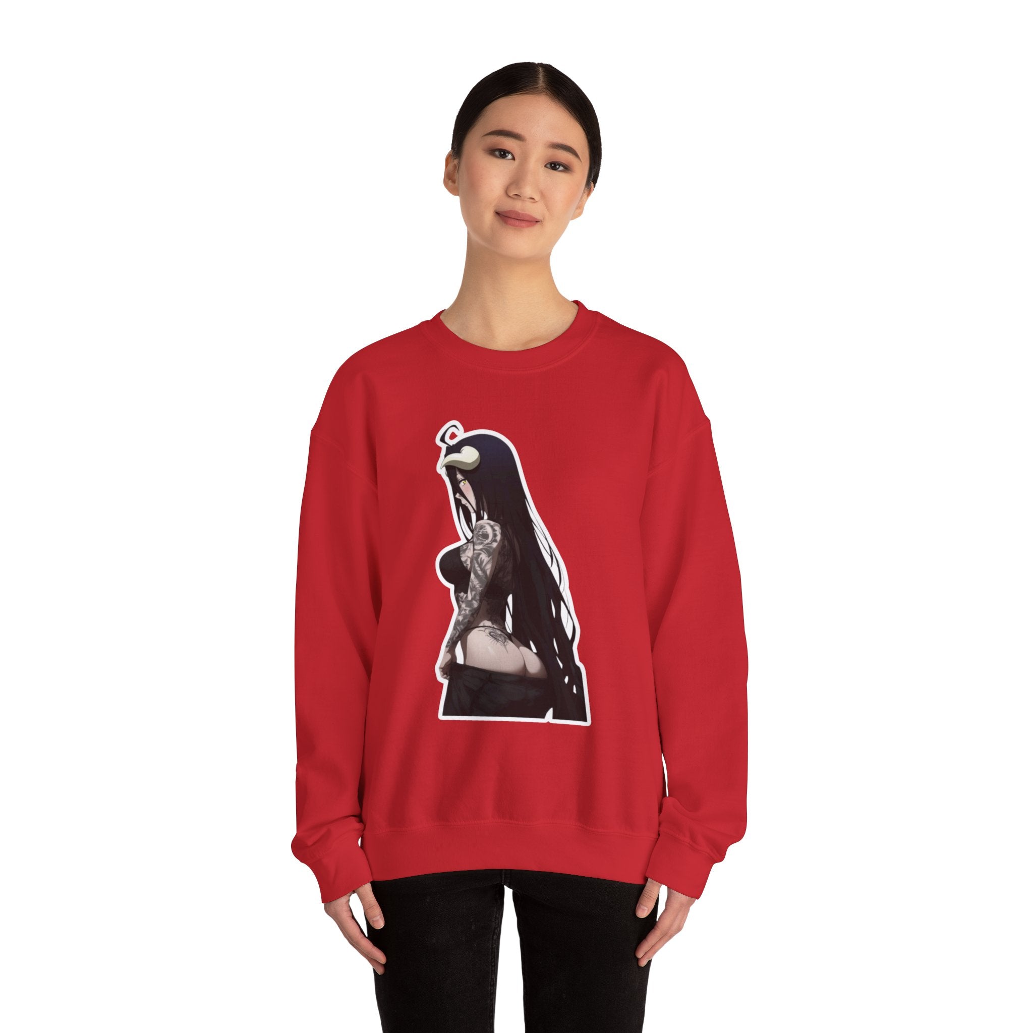 Albedo From Overlord Gothic Tattooed Unisex Heavy Blend™ Crewneck Sweatshirt