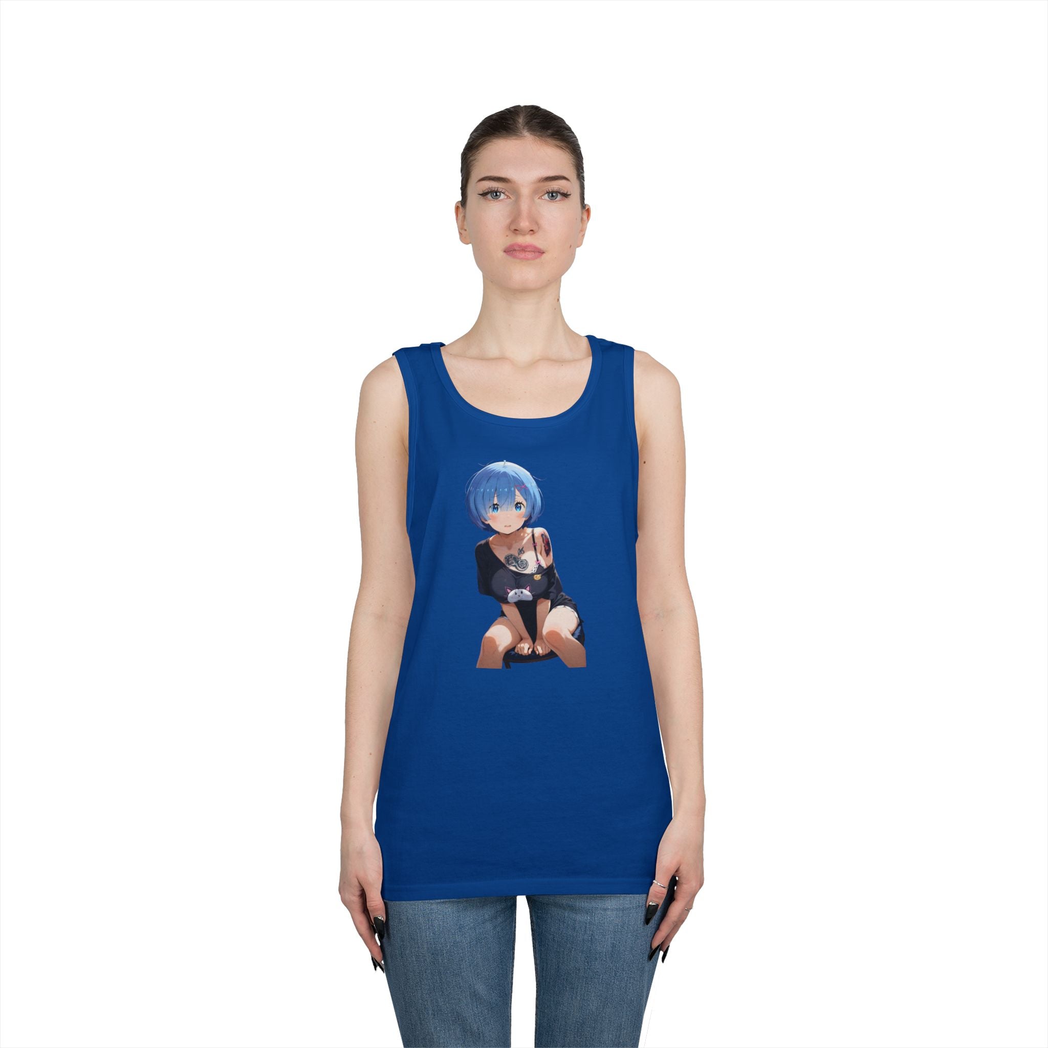 Sexy Rem Tattooed Heavy Cotton Tank Top