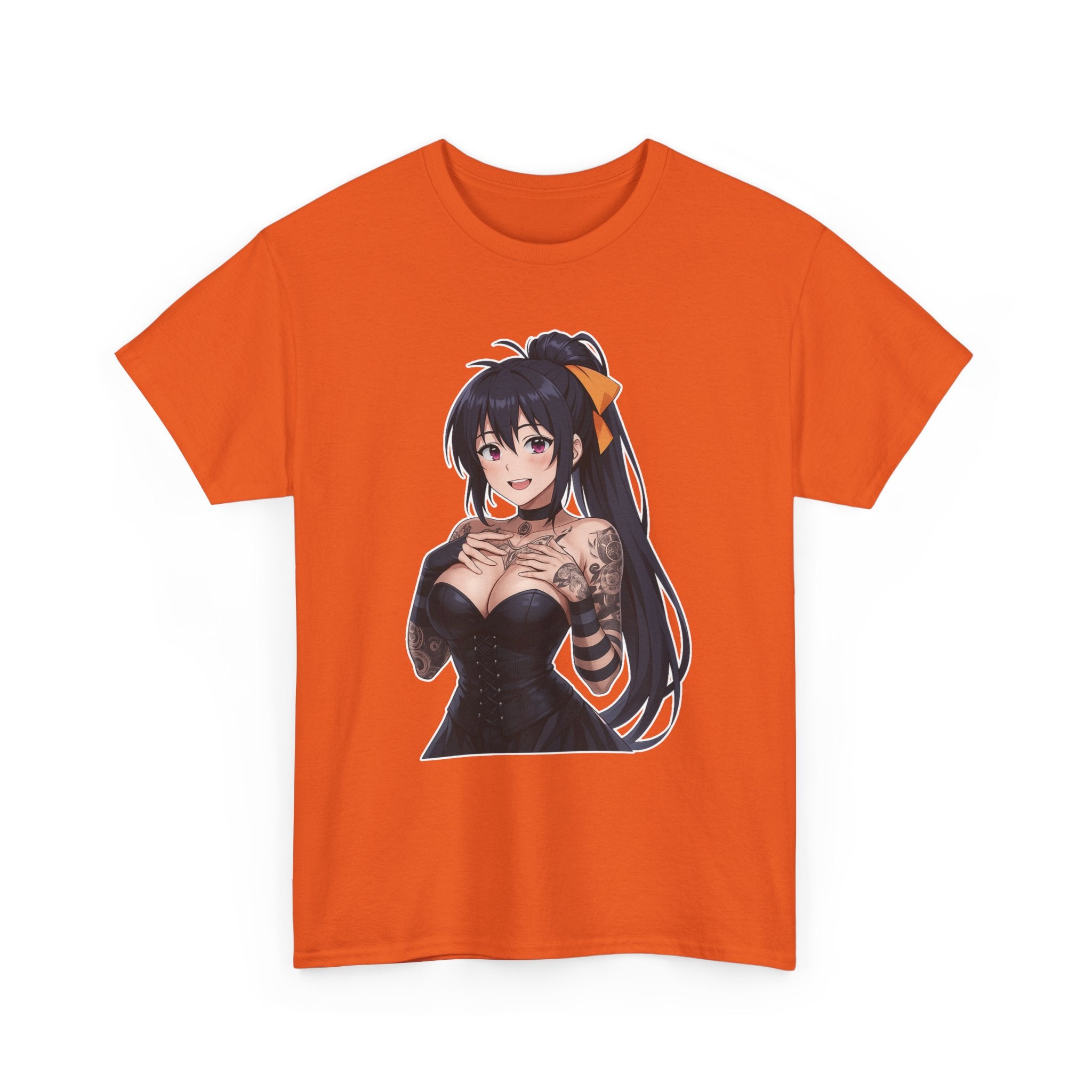 Gothic Style Akeno Himejima Tattoed Waifu Unisex Heavy Cotton Tee