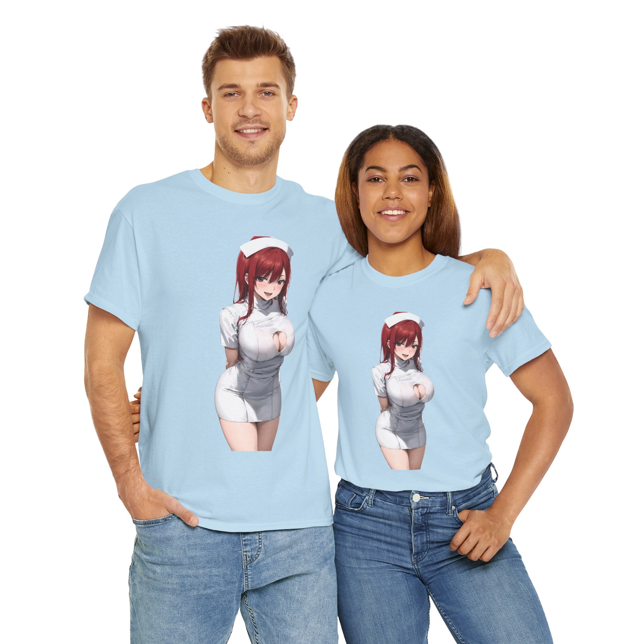 Ezra Scarlet Nurse Uniform Anime Heavy Cotton Tee