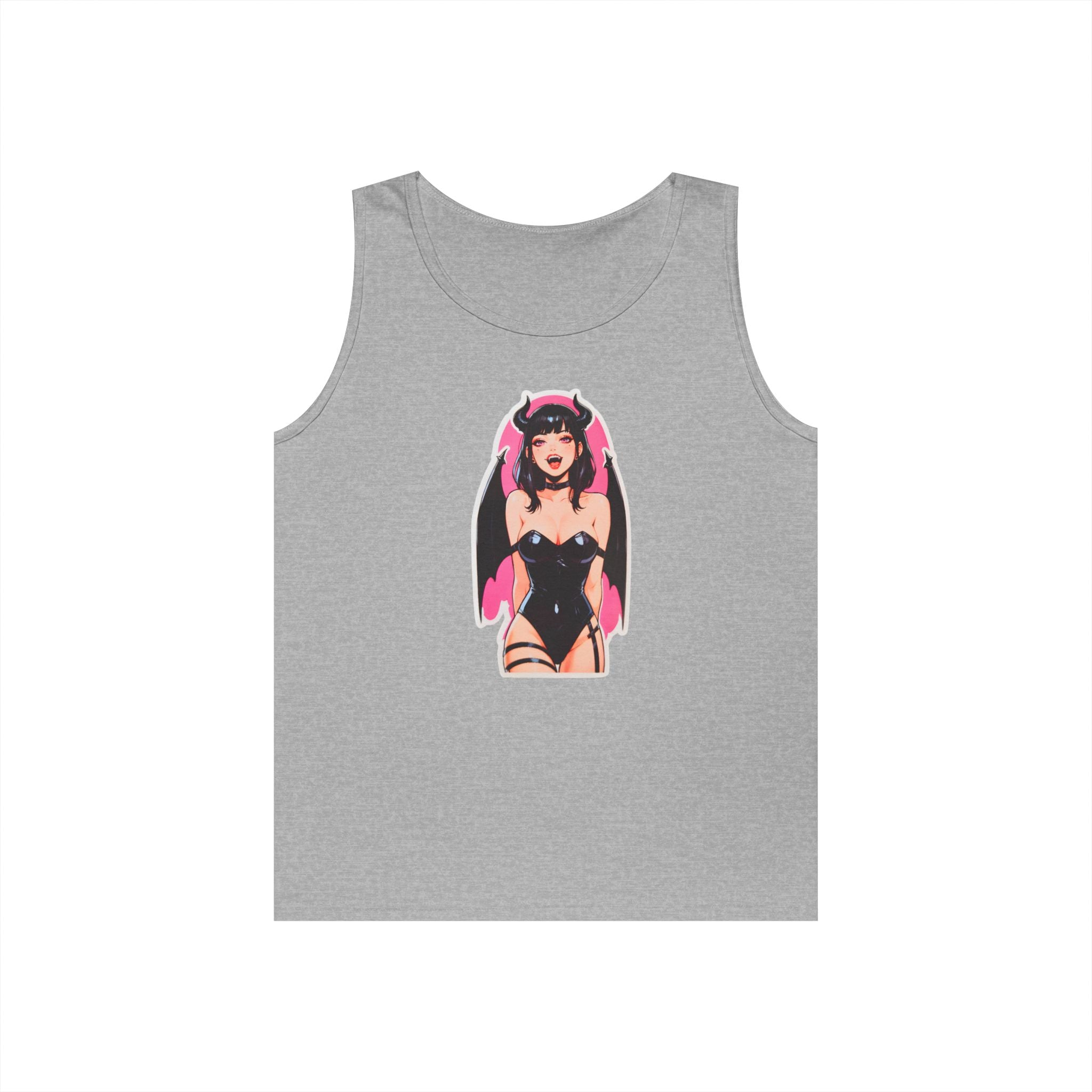 Succubus Ahegao Dark Gothic Heavy Cotton Tank Top