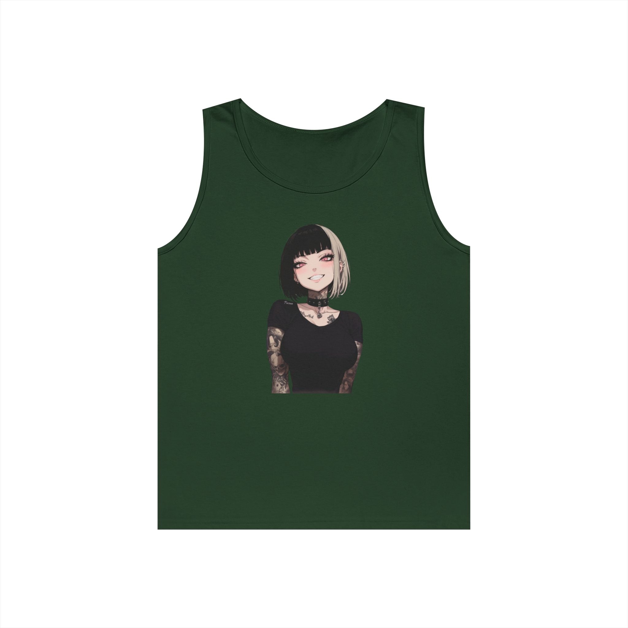 Himiko Toga Gothic Tattooed Style Heavy Cotton Tank Top