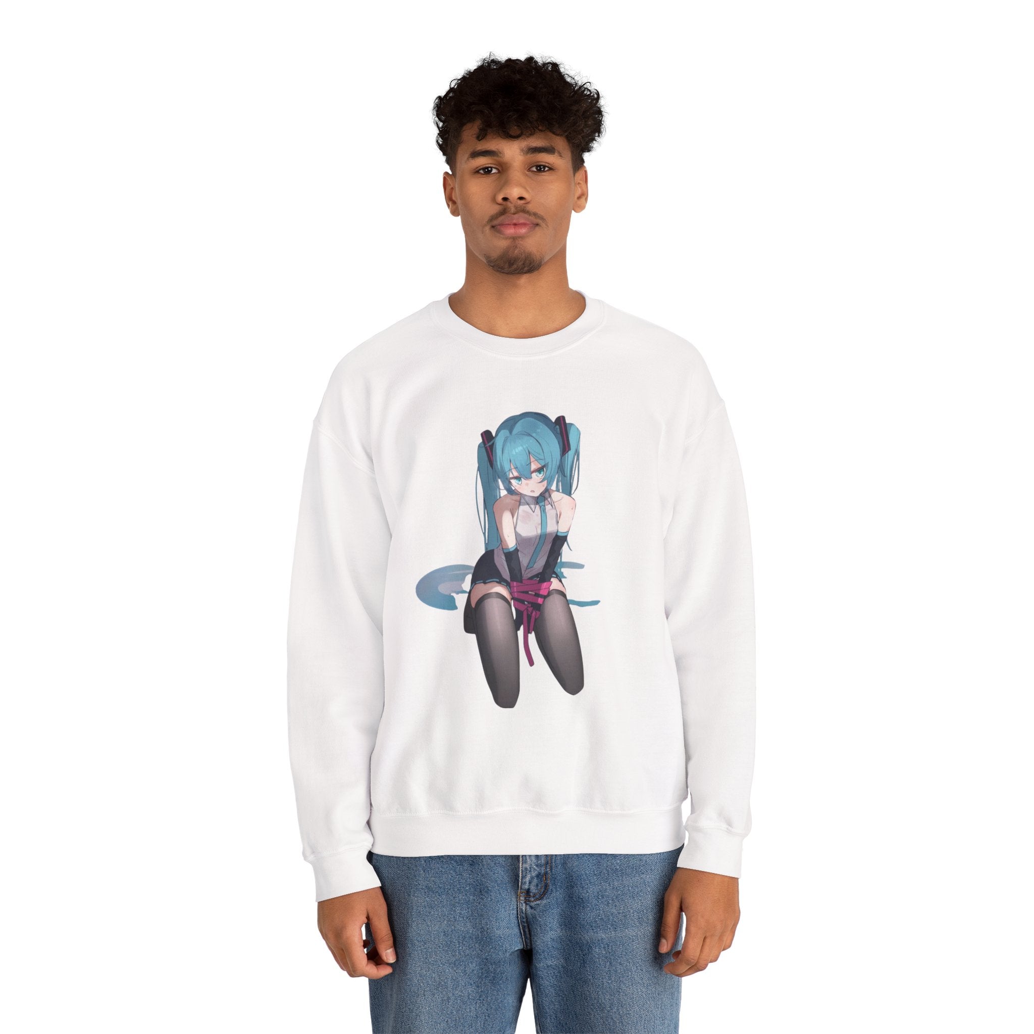 Hatsune Miku Bound Cute Anime Unisex Heavy Blend™ Crewneck Sweatshirt