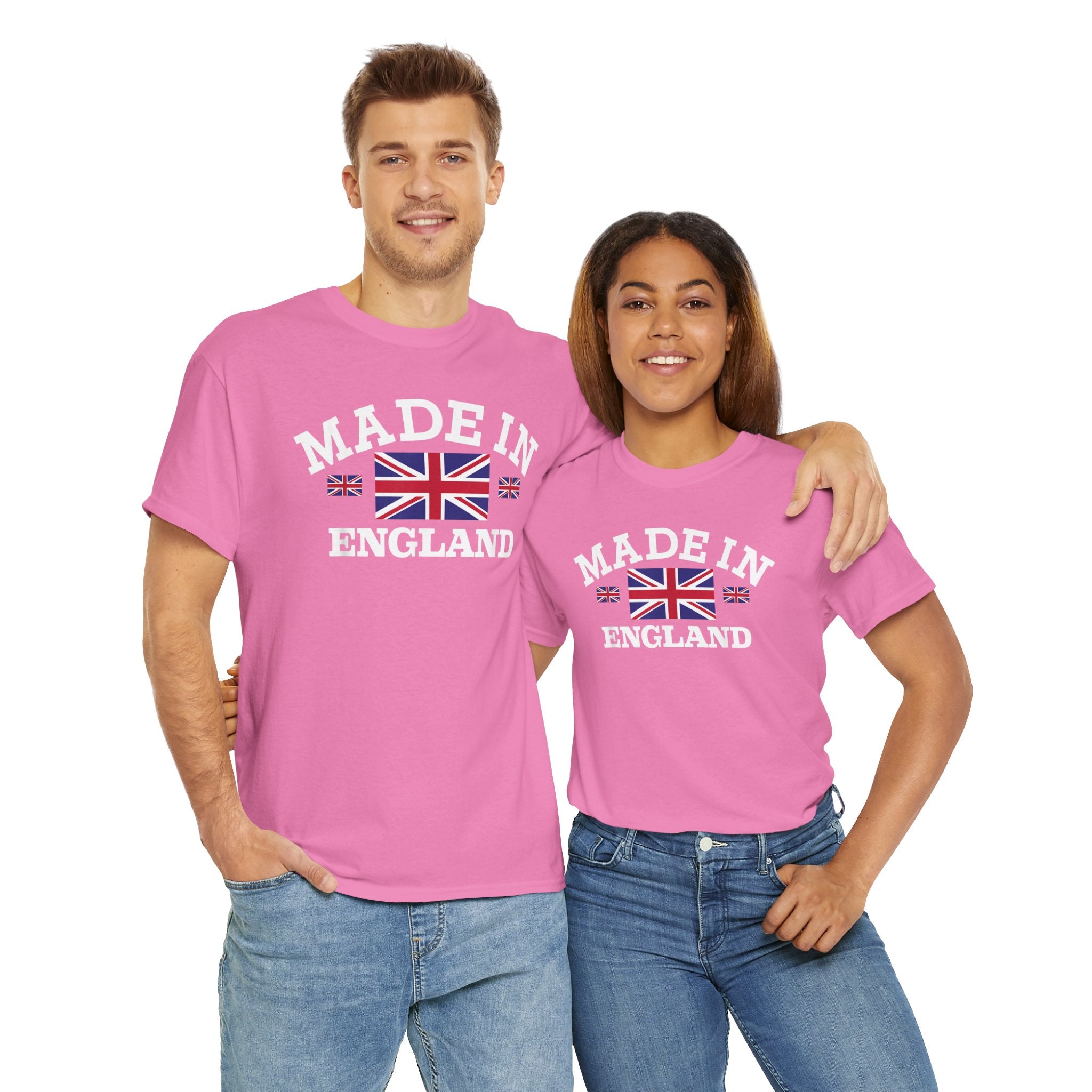 Made in England British Flag Union Jack Unisex Heavy Cotton Tee