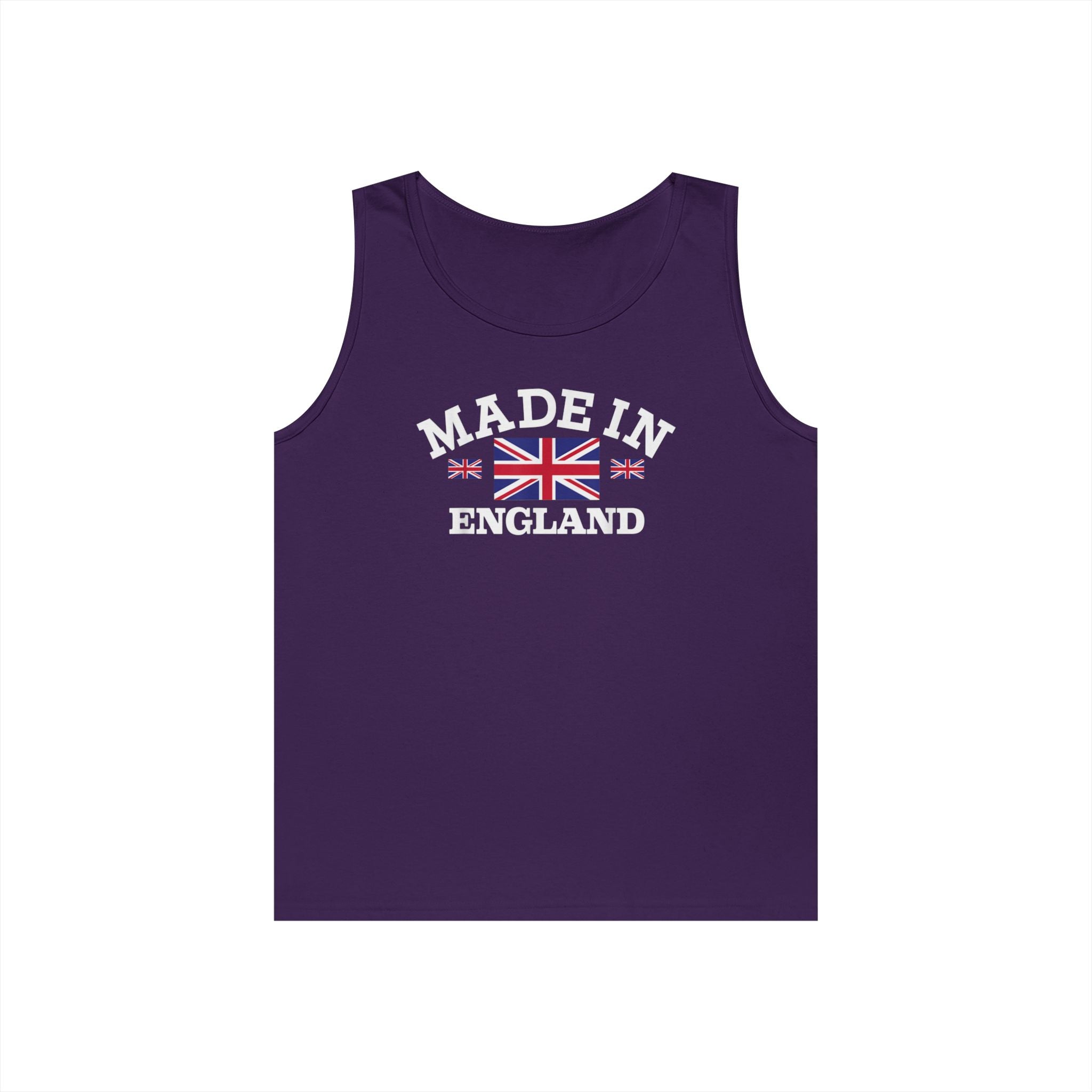 Made in England British Flag Union Jack Unisex Heavy Cotton Tank Top