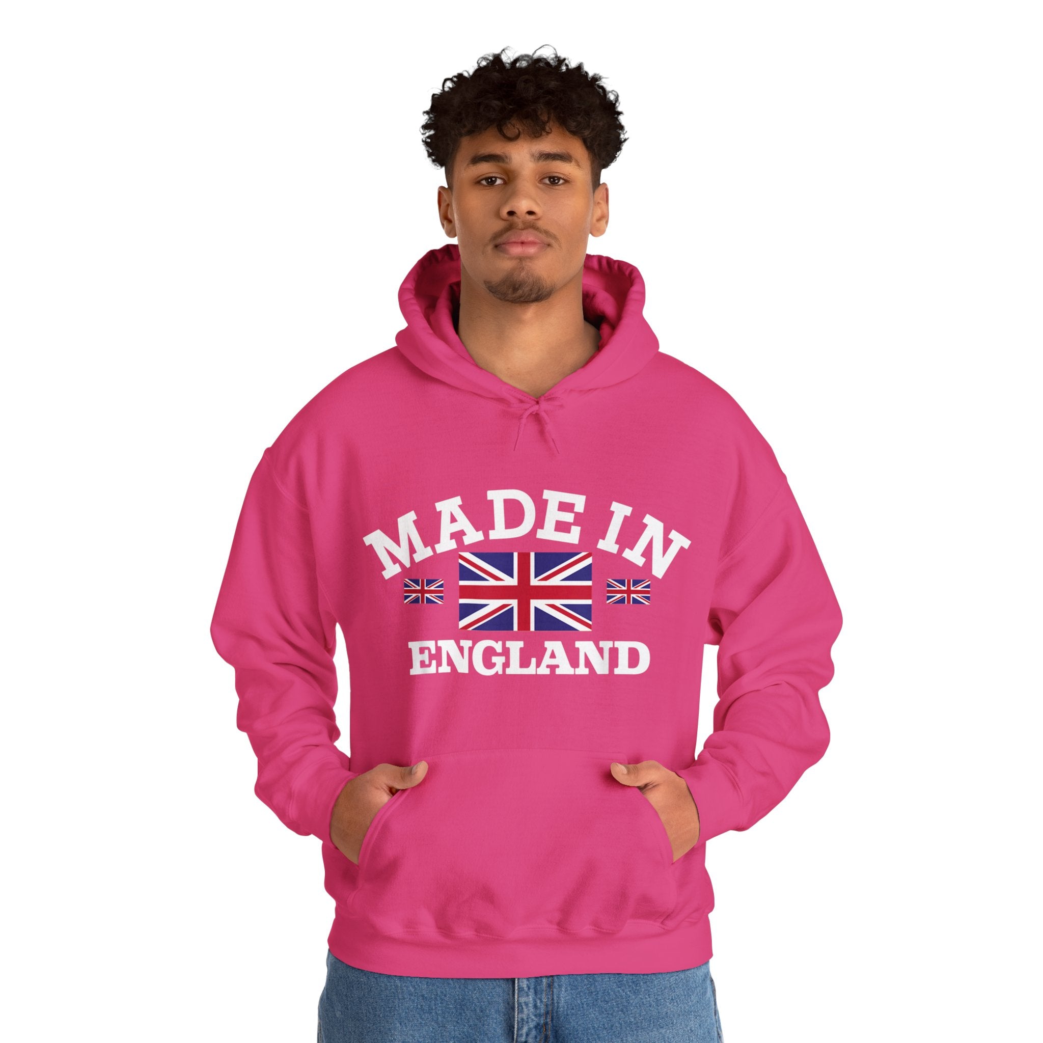 Made in England British Flag Union Jack Unisex Heavy Blend™ Hooded Sweatshirt