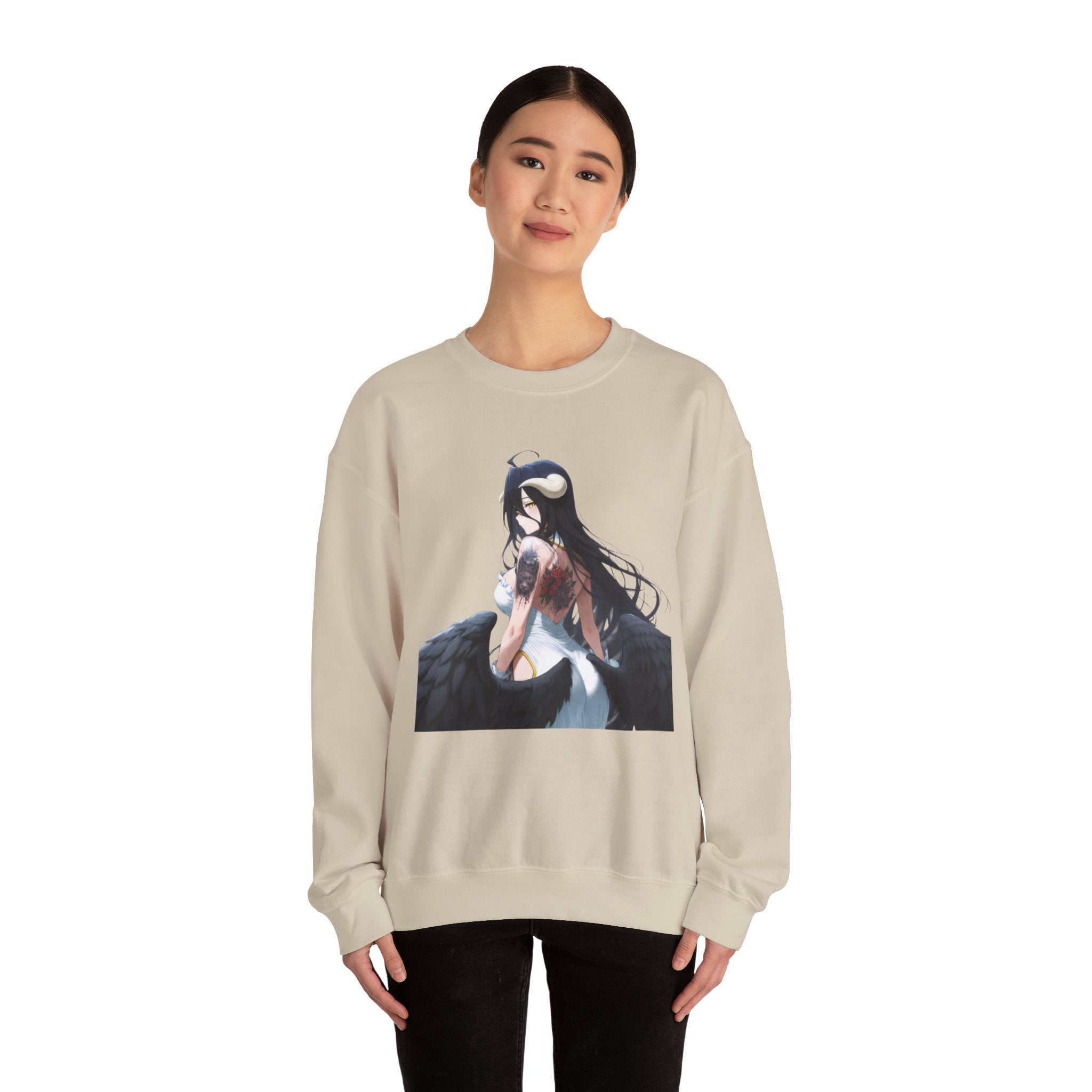 Gothic Albedo Overlord Waifu Unisex Heavy Blend™ Crewneck Sweatshirt