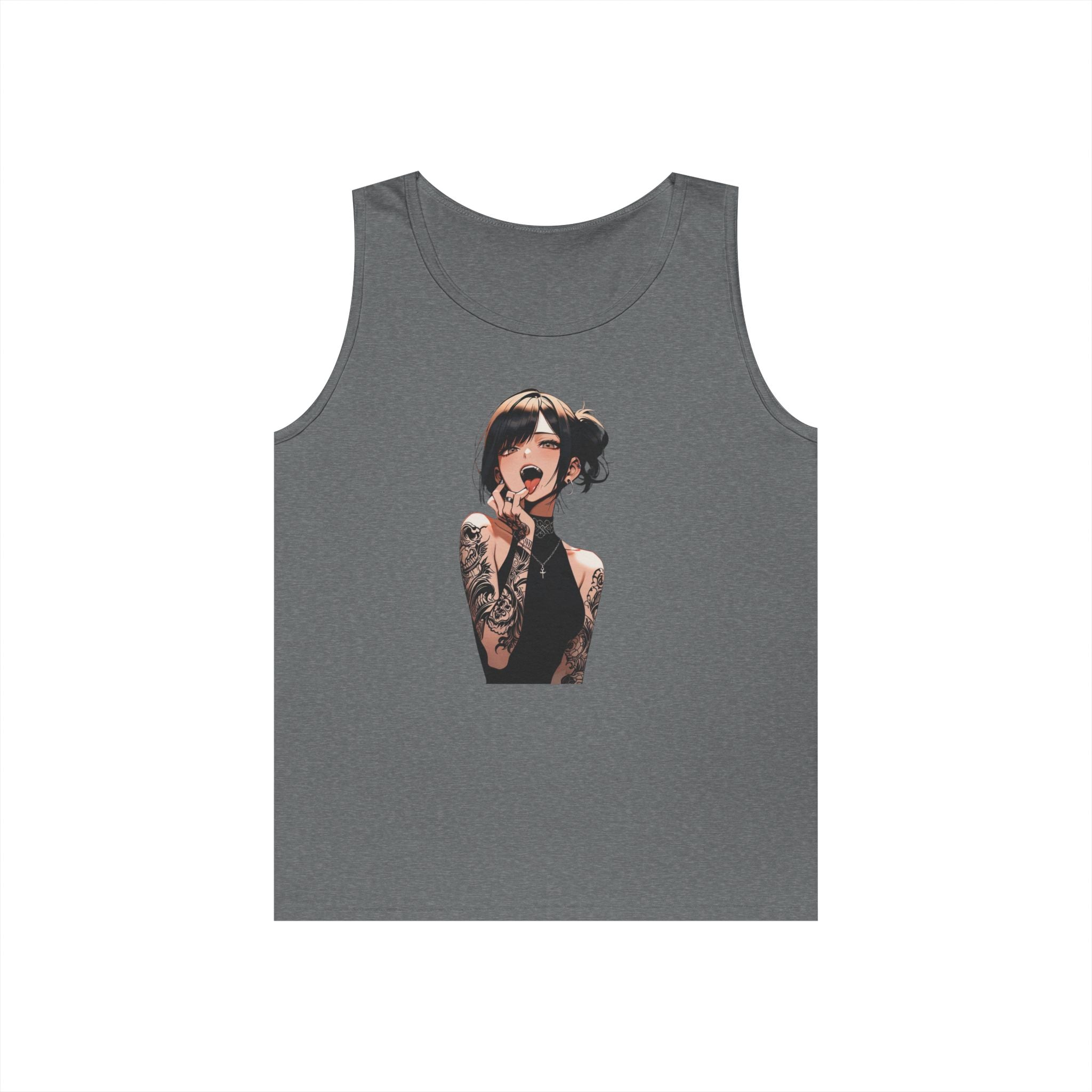 Gothic Himiko Toga Tattooed Ahegao Heavy Cotton Tank Top