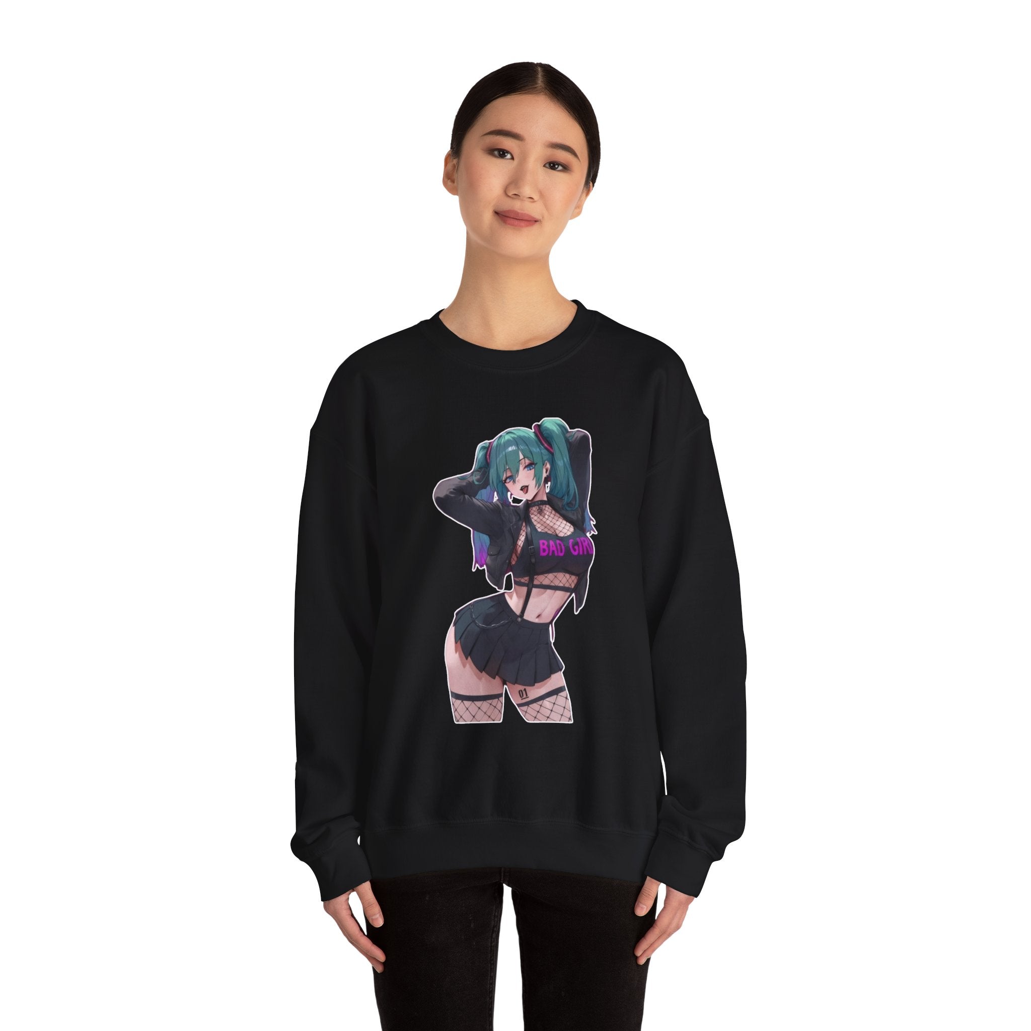 Hatsune Miku Baddie Unisex Heavy Blend™ Crewneck Sweatshirt