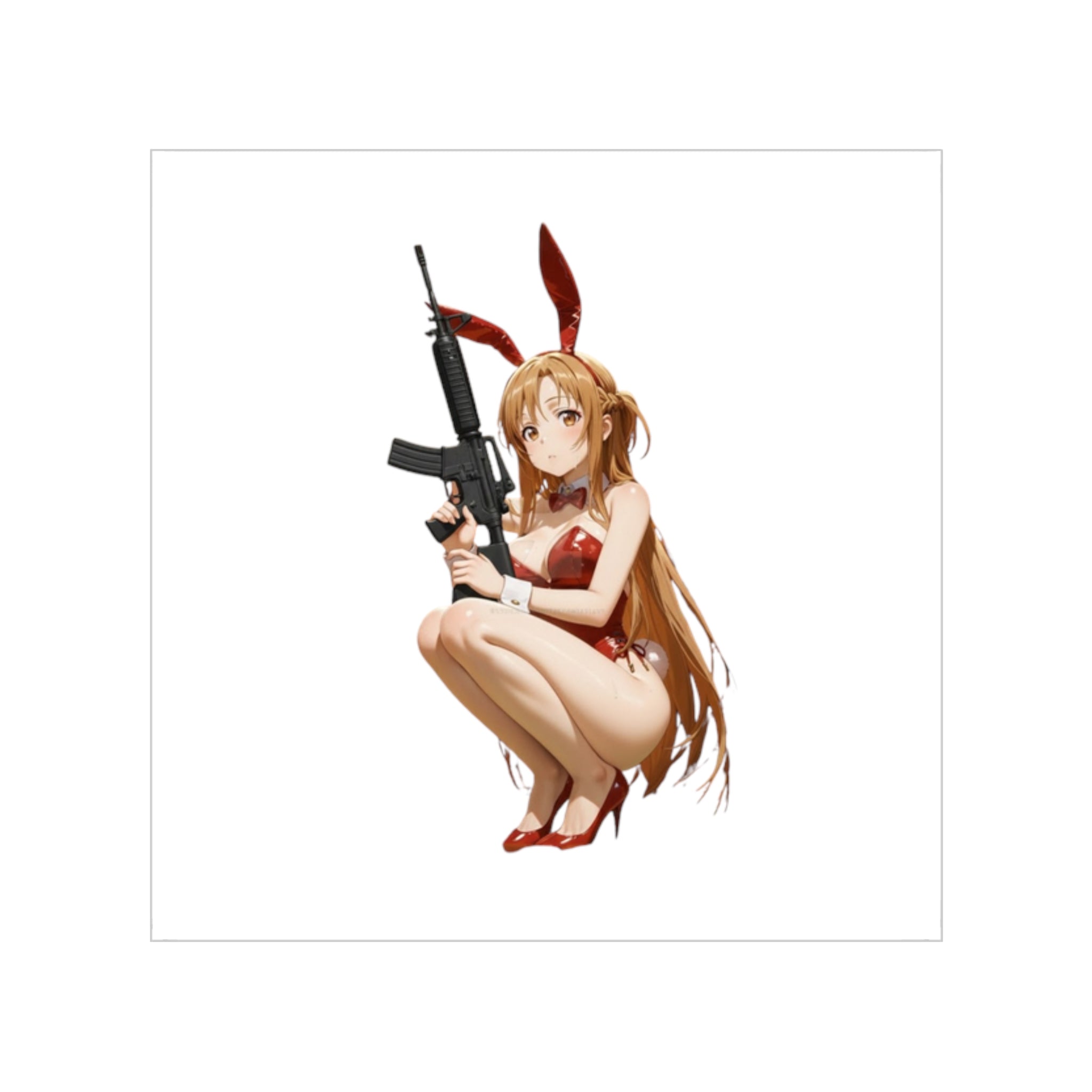 Asuna Yuuki Cosplay Rabbit Tactical Waifu Sticker