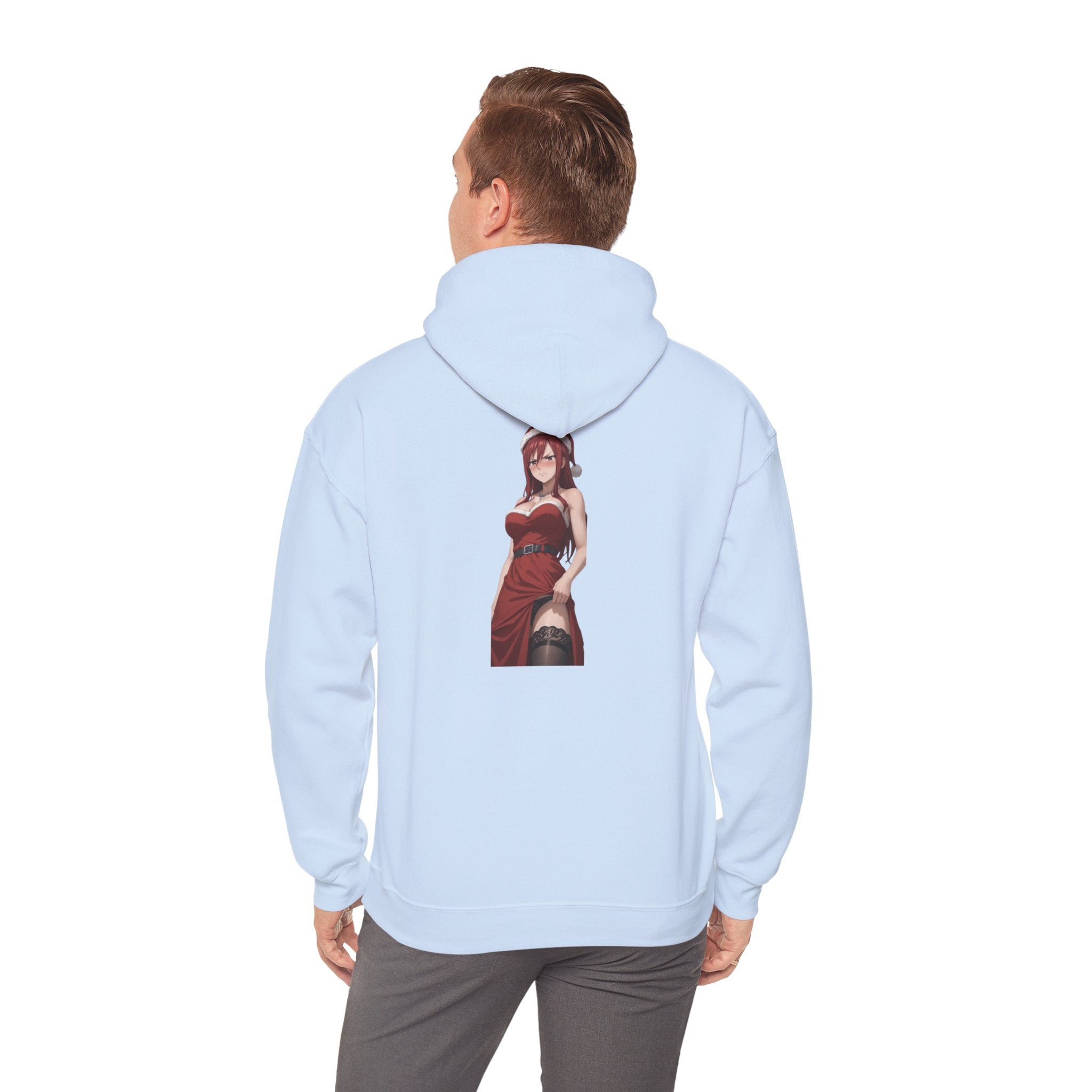 Ezra Scarlet Christmas Themed Angry Anime Unisex Heavy Blend™ Hooded Sweatshirt