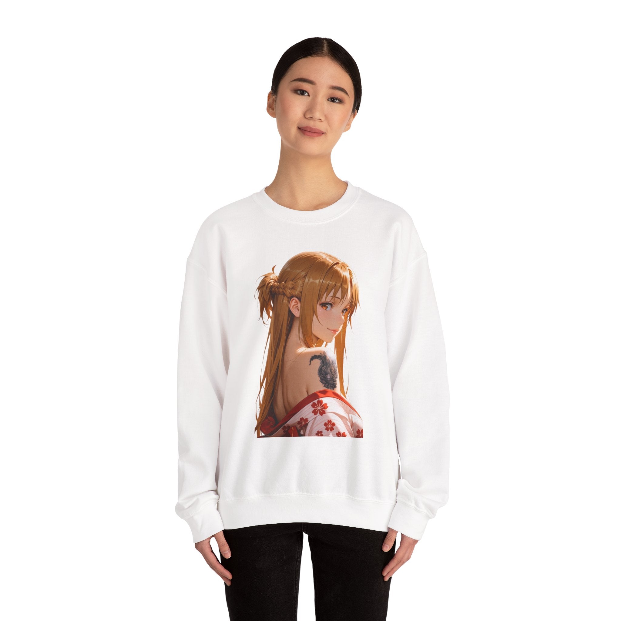 Asuna Kimono Tattoo Unisex Heavy Blend™ Crewneck Sweatshirt