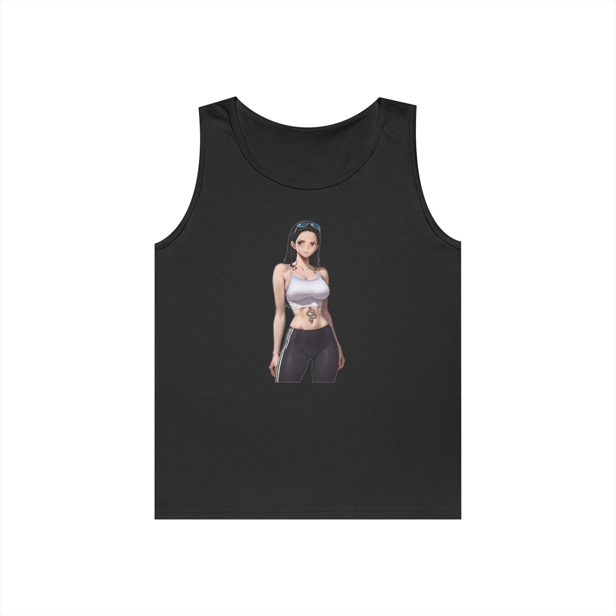 Nico Robin Sporty Snake Tattoo Anime Heavy Cotton Tank Top