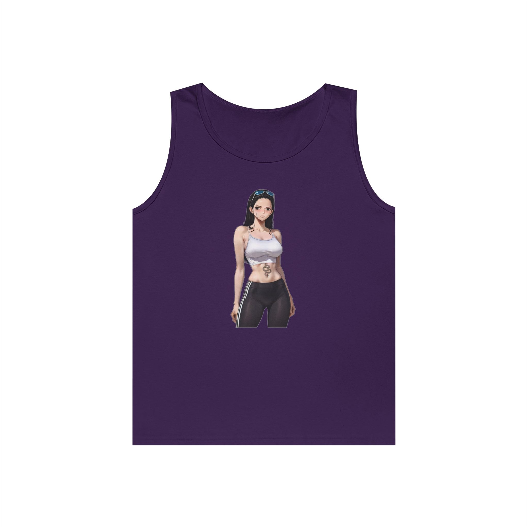 Nico Robin Sporty Snake Tattoo Anime Heavy Cotton Tank Top