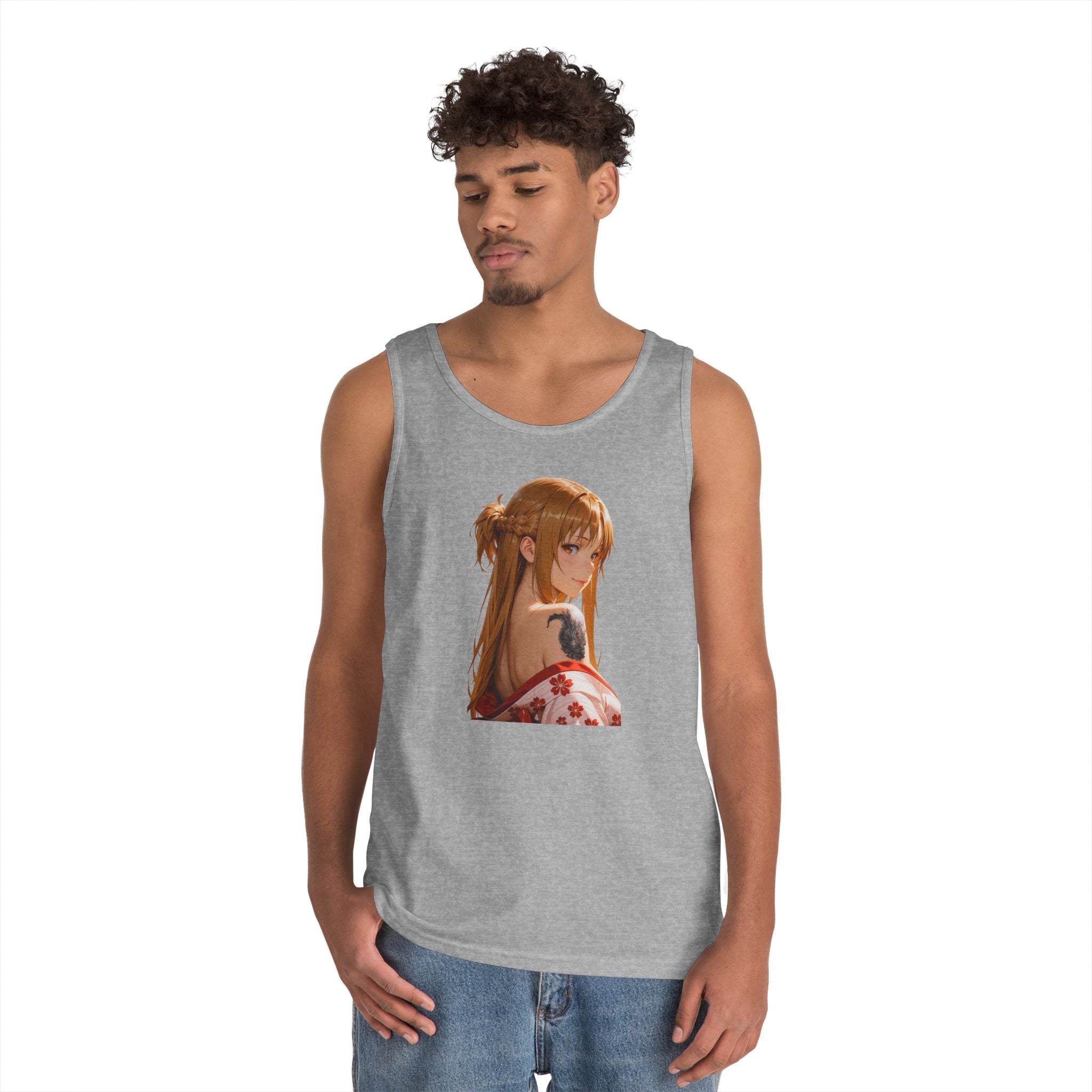 Asuna Kimono Tattoo Heavy Cotton Tank Top