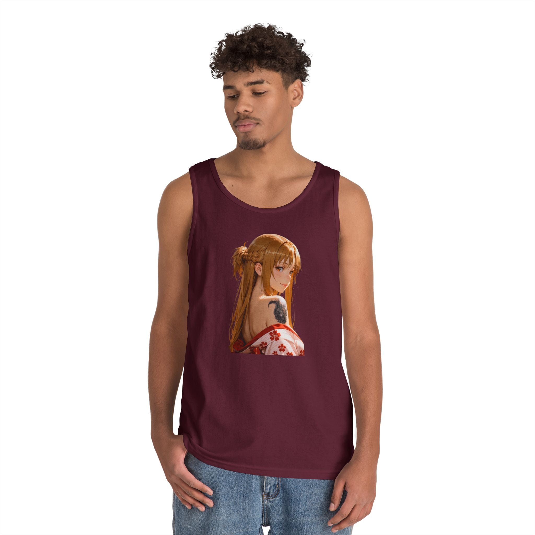 Asuna Kimono Tattoo Heavy Cotton Tank Top