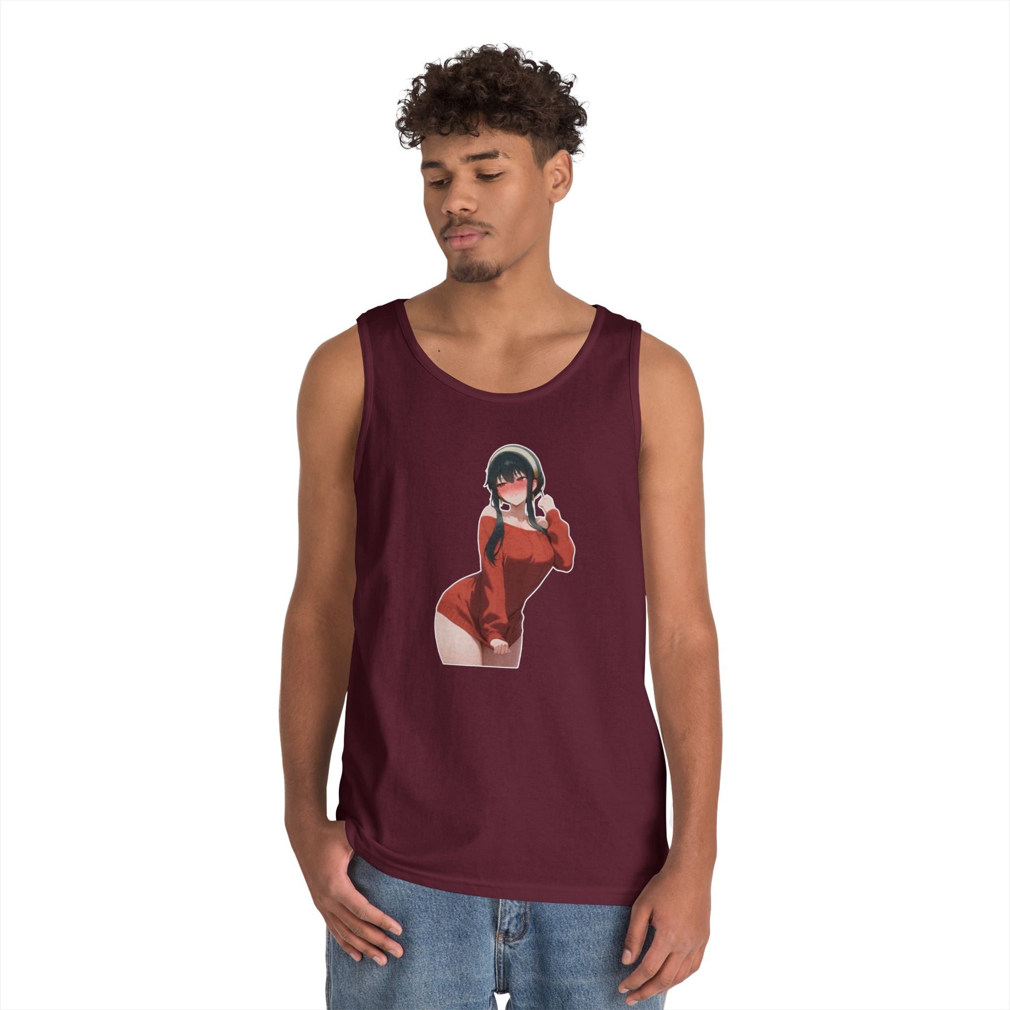 Yor Forger Blushing Waifu Heavy Cotton Tank Top