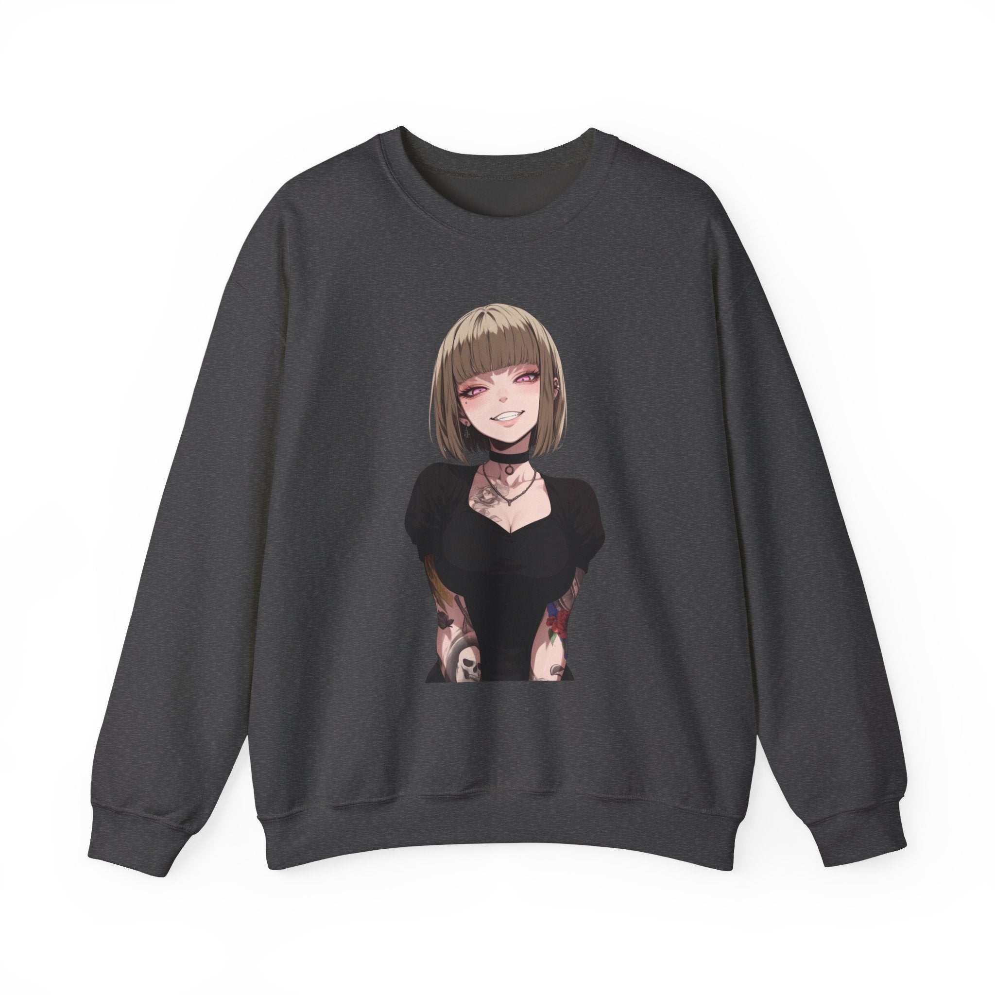 Sexy Style Himiko Toga Skull Tattooed Unisex Heavy Blend™ Crewneck Sweatshirt