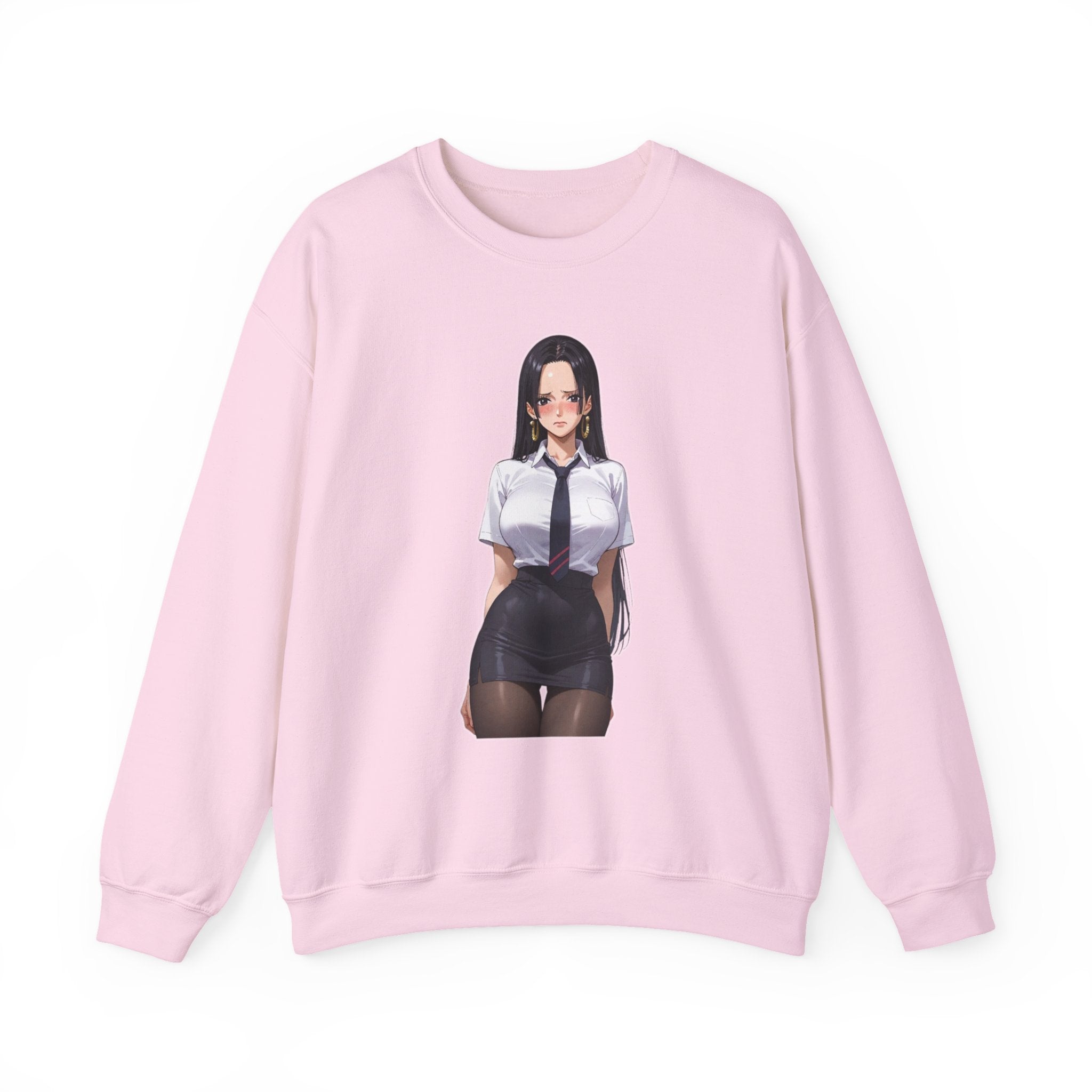 Nico Robin Office Lady Blushing Anime Unisex Heavy Blend™ Crewneck Sweatshirt