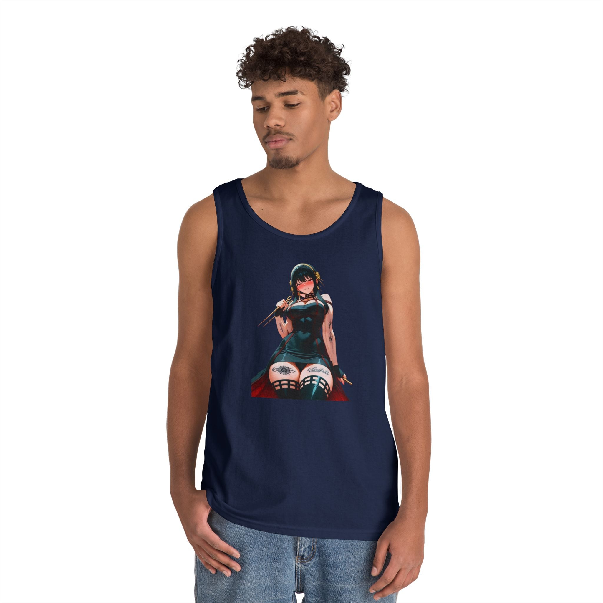 Yor Forger Assassin Gothic Tattooed Heavy Cotton Tank Top