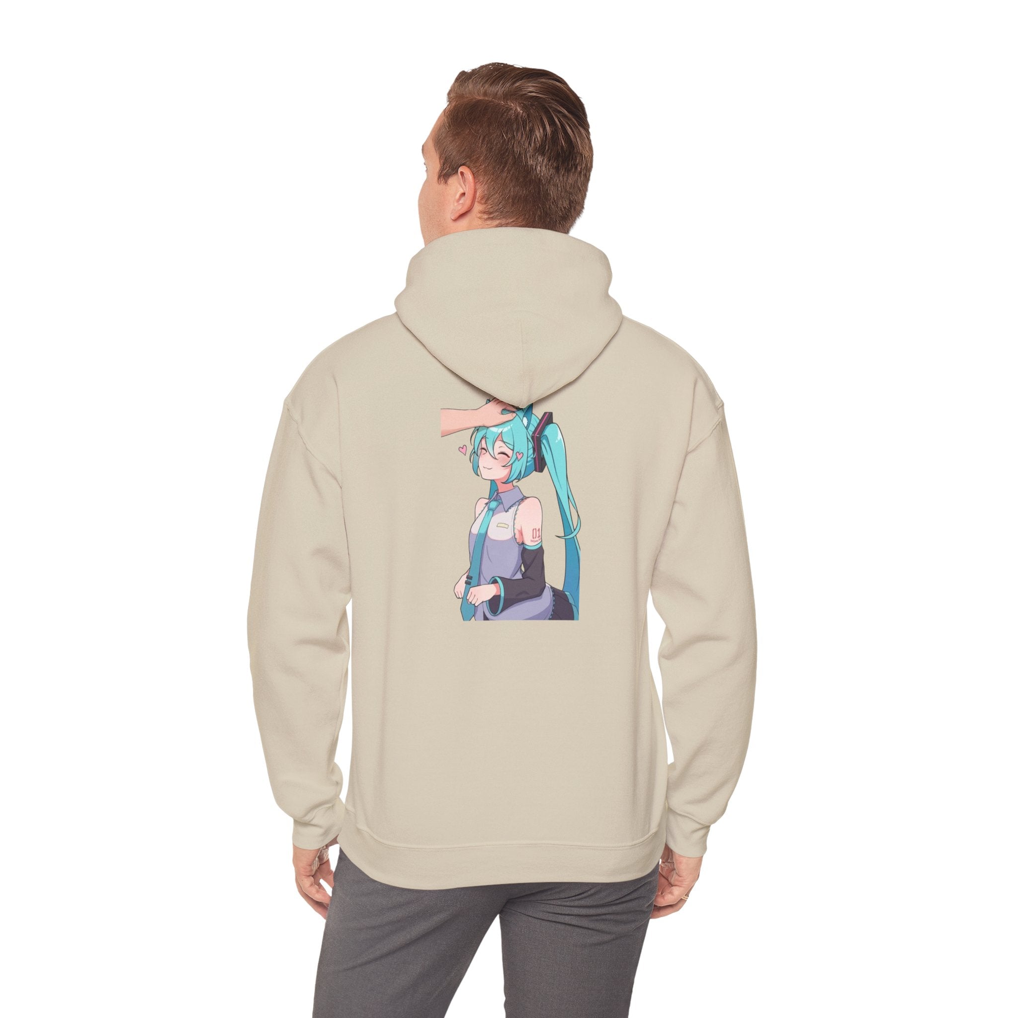 Hatsune Miku Headpat Smiling Catgirl Unisex Heavy Blend™ Hooded Sweatshirt