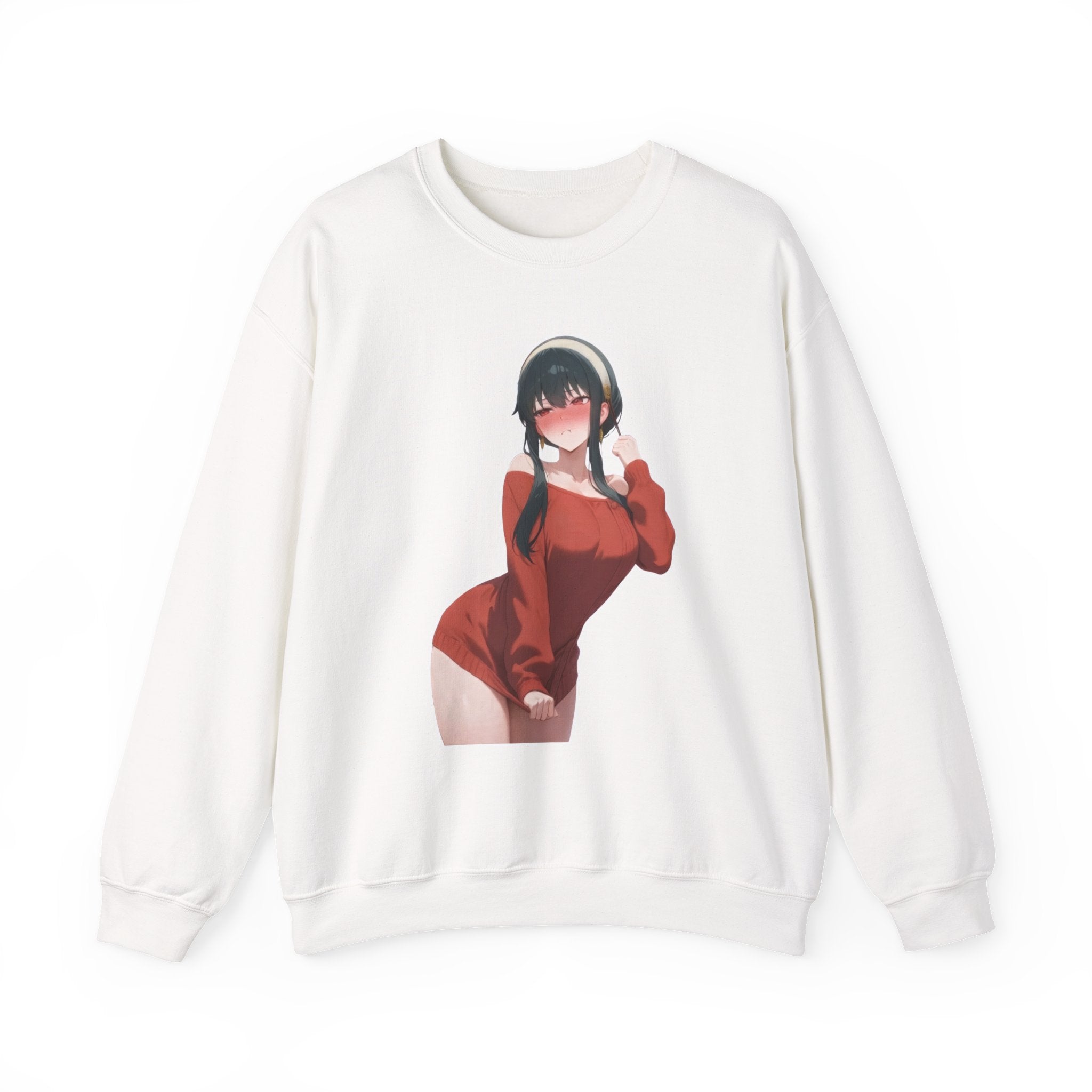 Yor Forger Blushing Waifu Unisex Heavy Blend™ Crewneck Sweatshirt