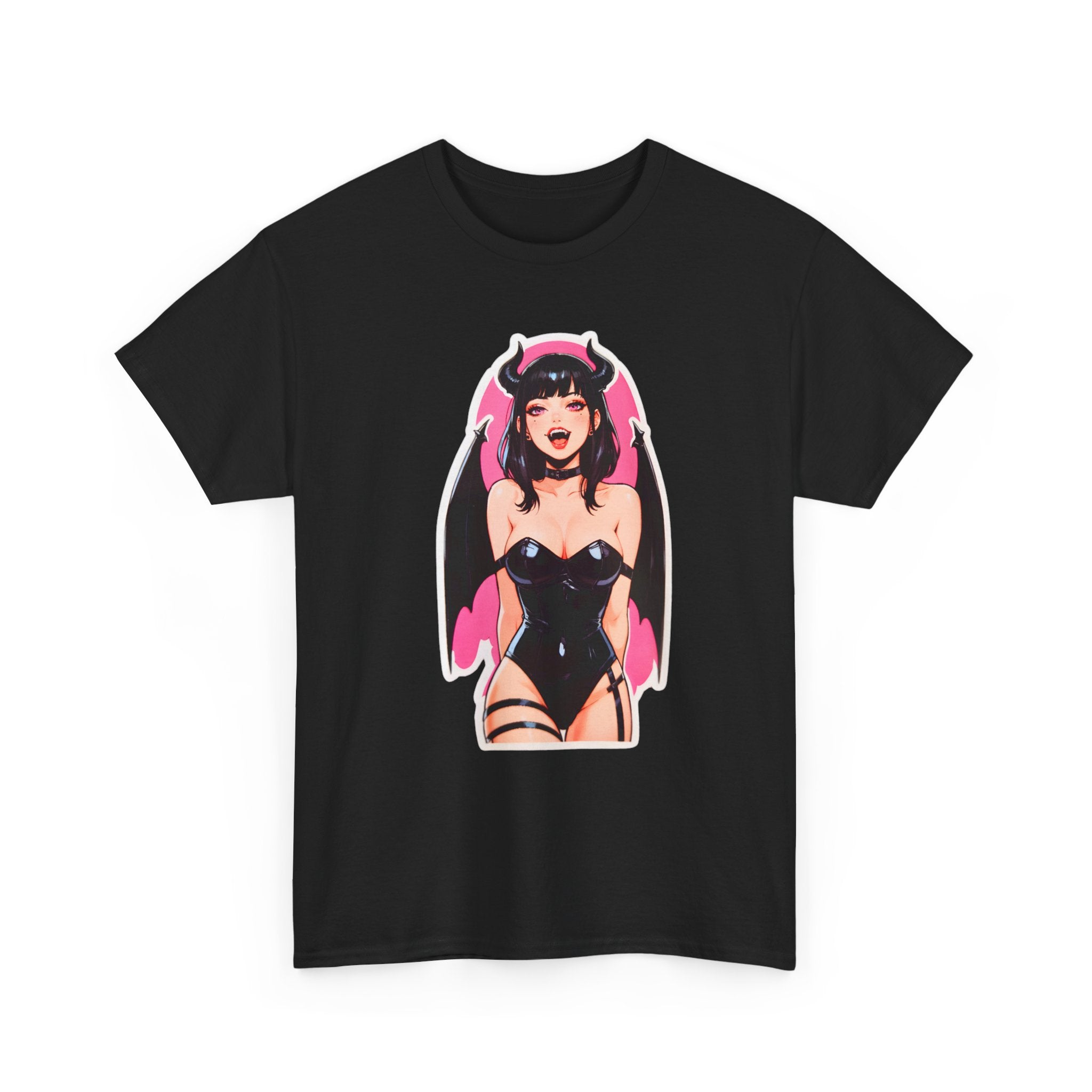 Succubus Ahegao Dark Gothic Unisex Heavy Cotton Tee