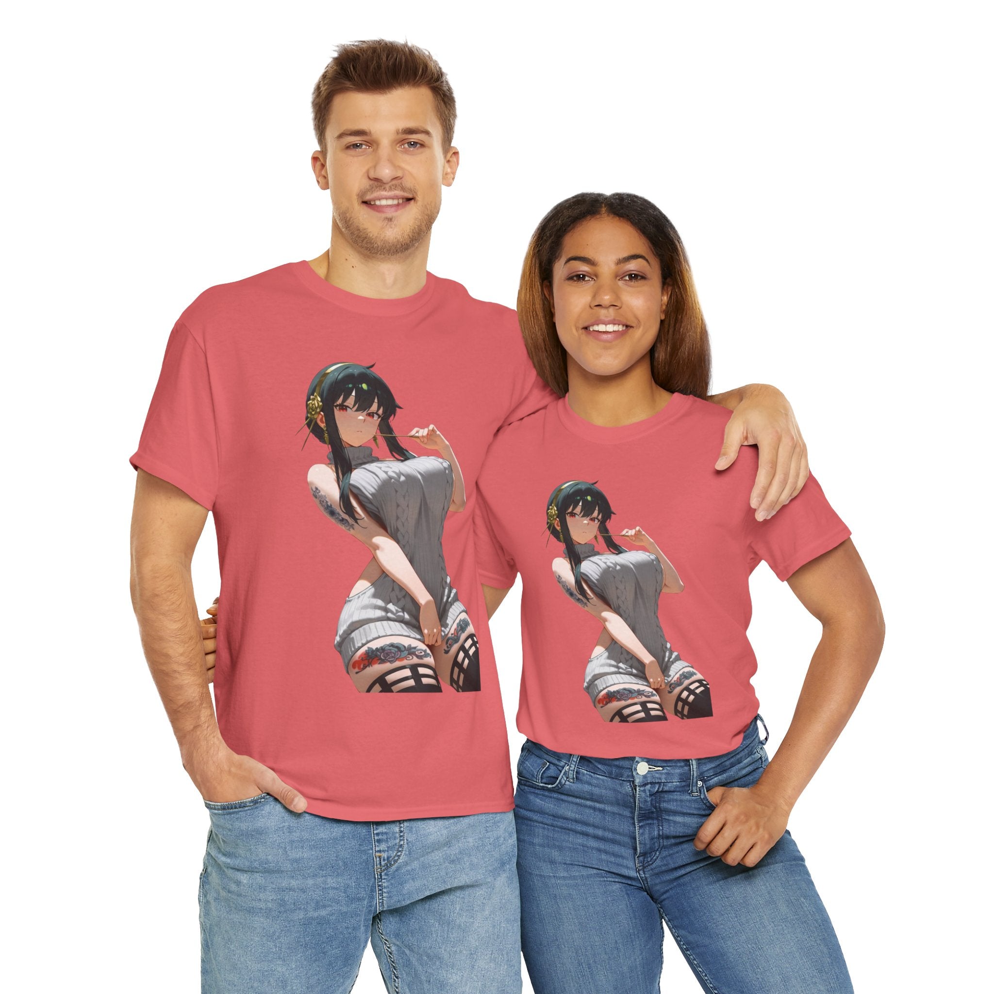 Yor Forger Sexy Tattooed Anime Heavy Cotton Tee