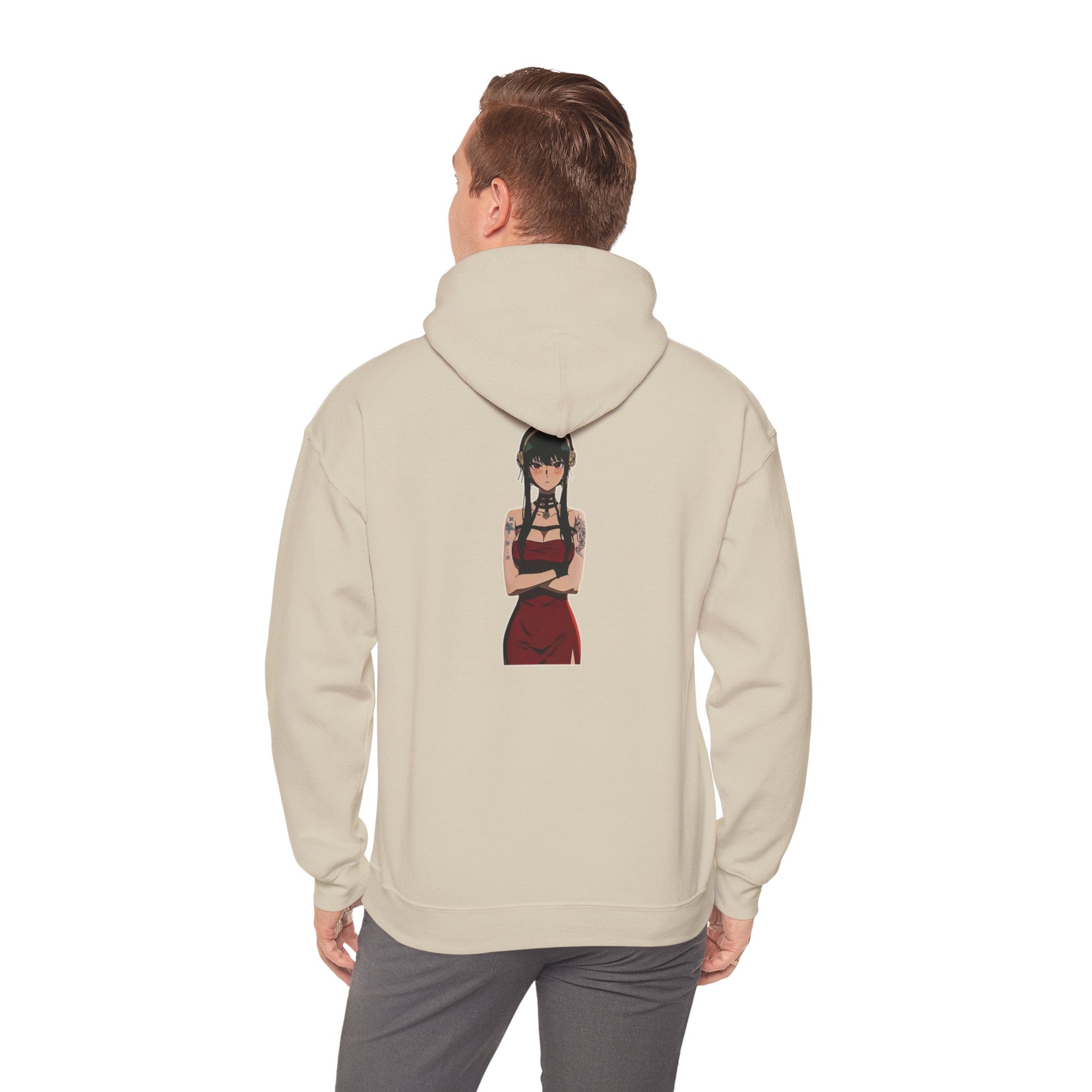 Yor Forger Elegant Tattooed Anime Unisex Heavy Blend™ Hooded Sweatshirt