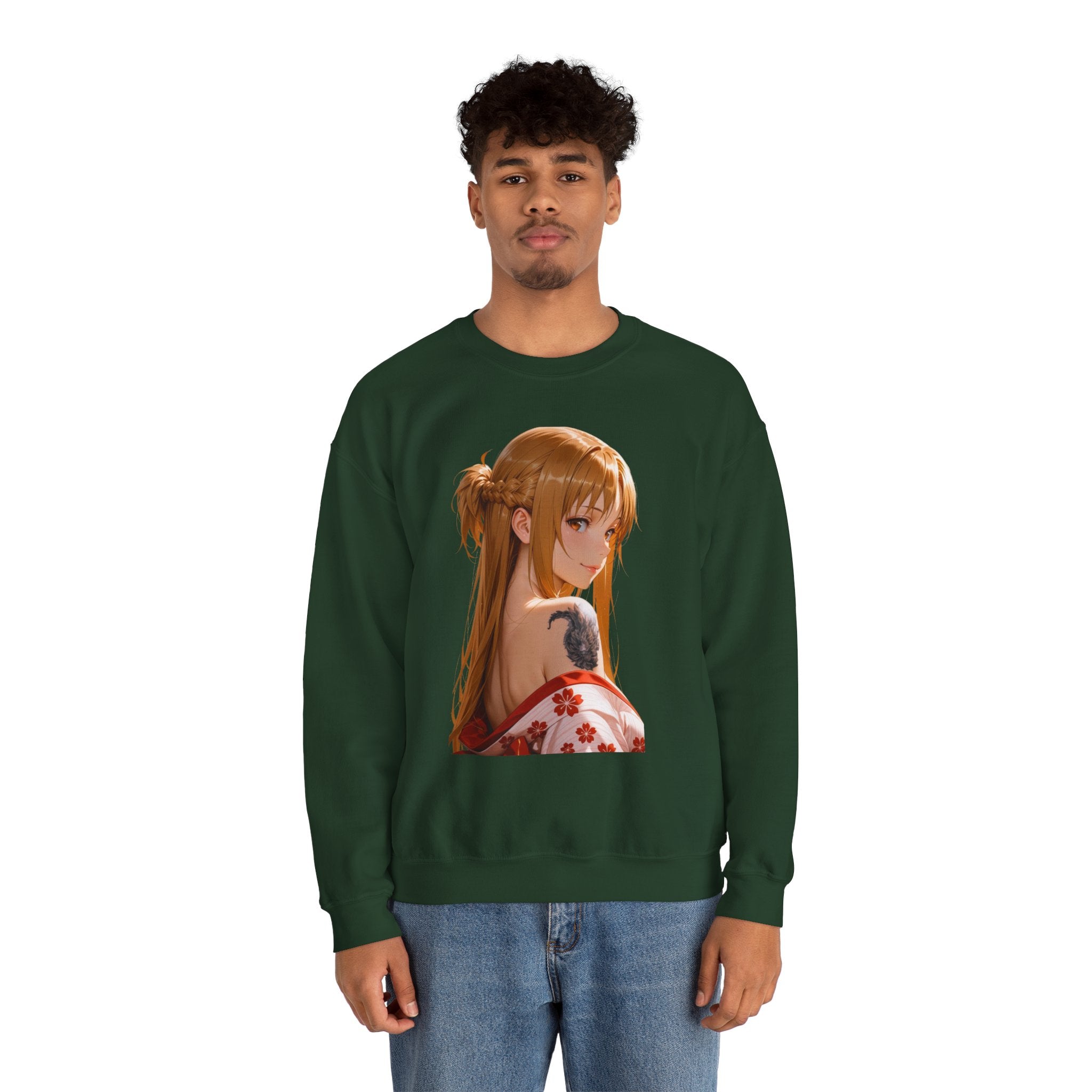 Asuna Kimono Tattoo Unisex Heavy Blend™ Crewneck Sweatshirt