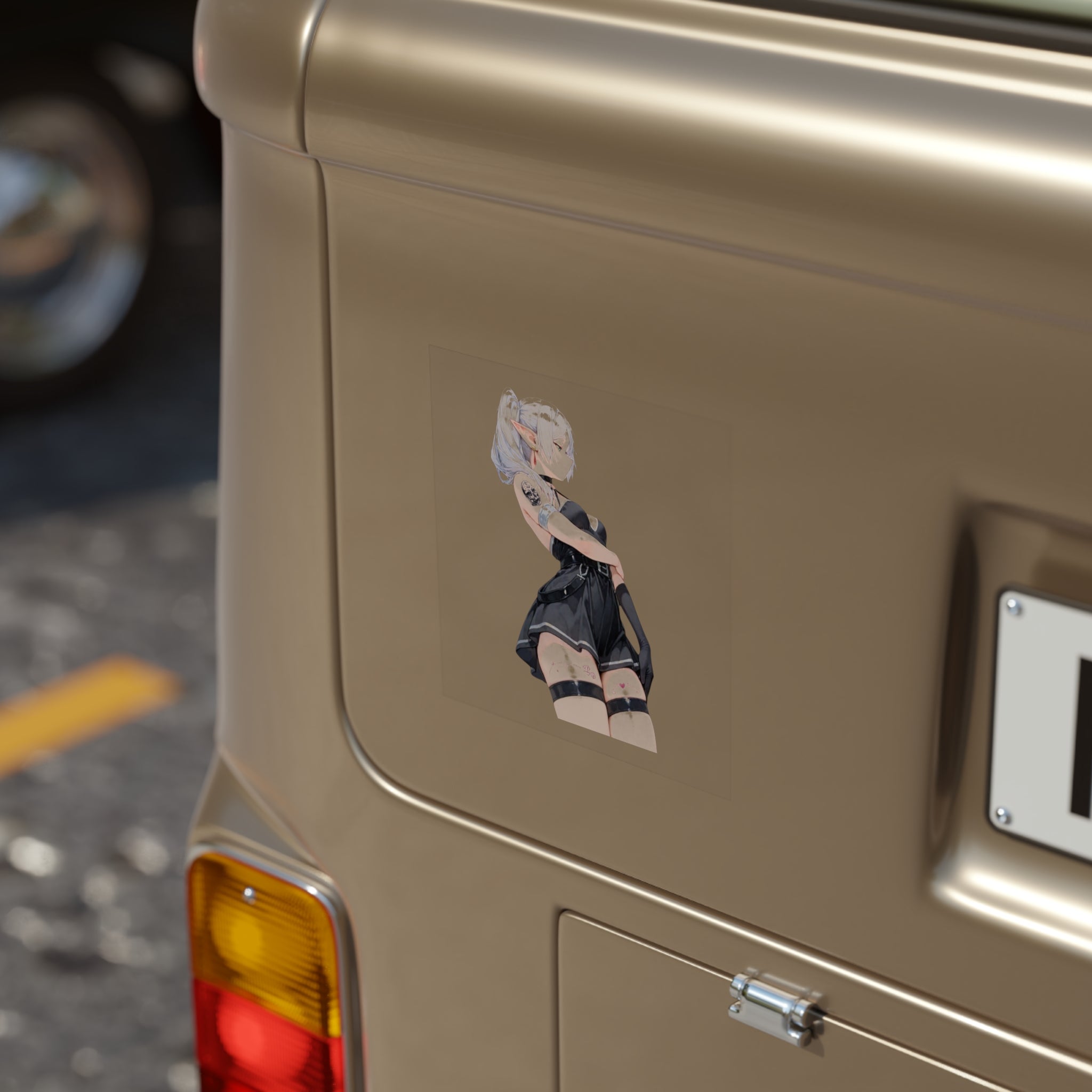 Sexy Frieren Tattooed Black Outfit Sticker
