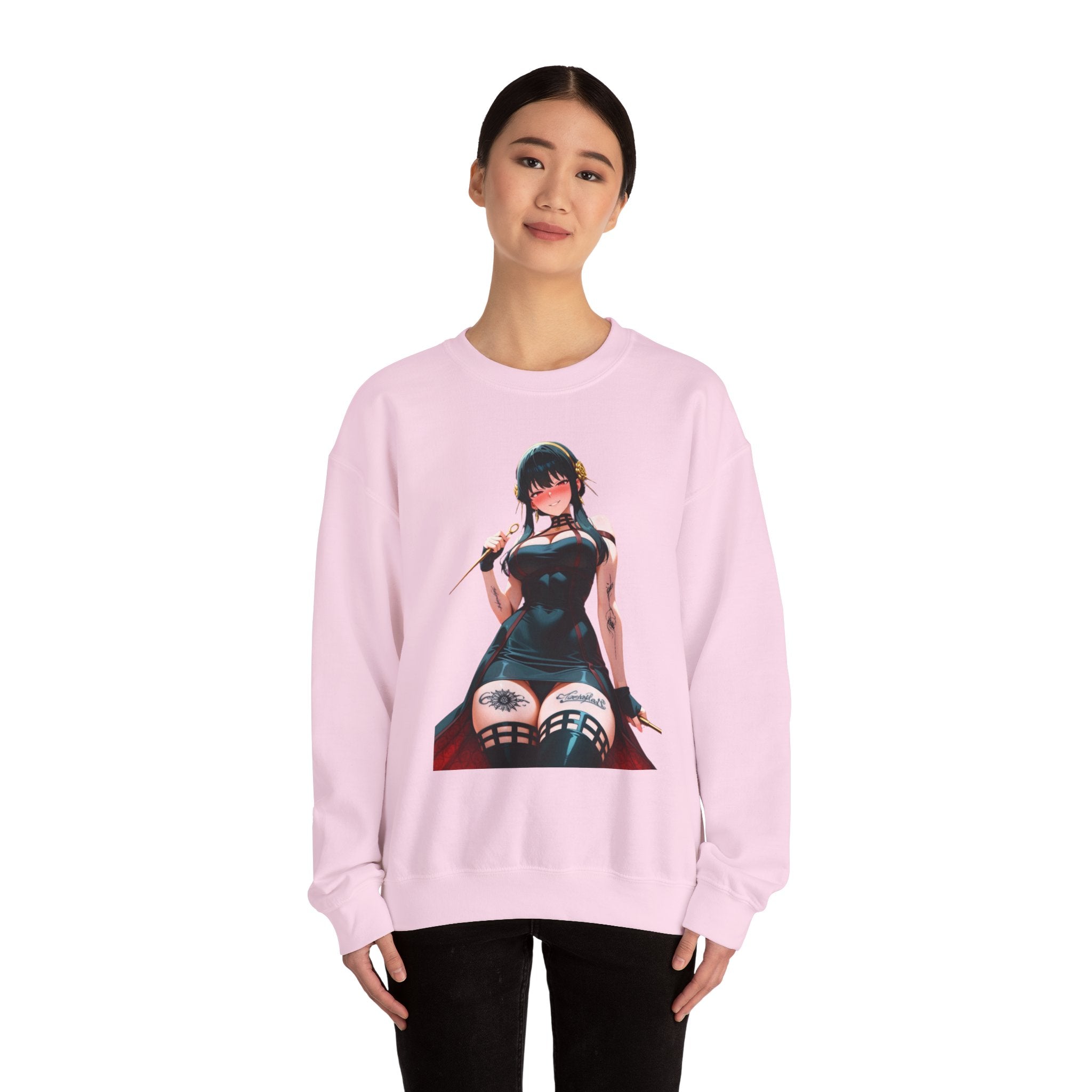 Yor Forger Assassin Gothic Tattooed Unisex Heavy Blend™ Crewneck Sweatshirt