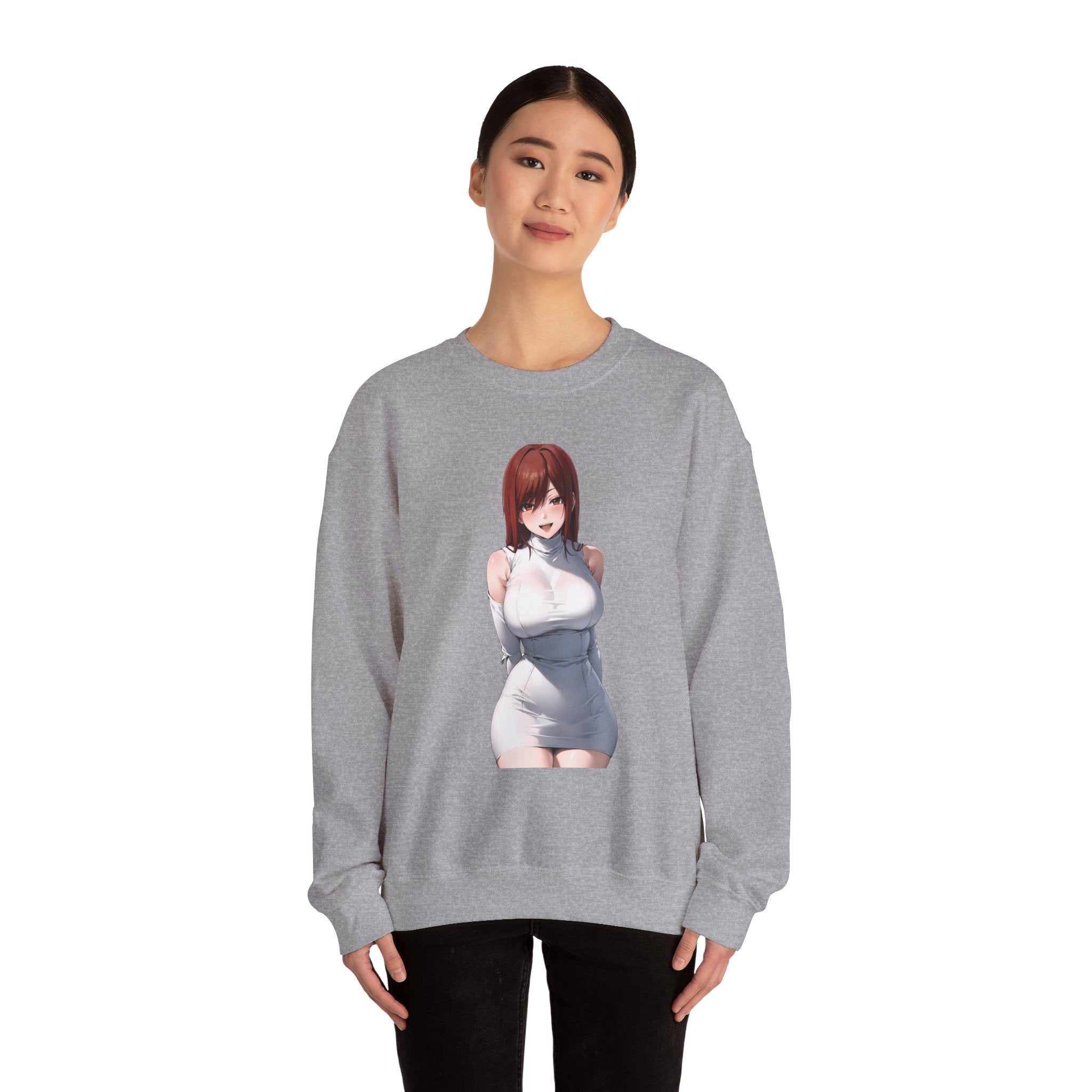 Ezra Scarlet Charming White Dress Anime Unisex Heavy Blend™ Crewneck Sweatshirt