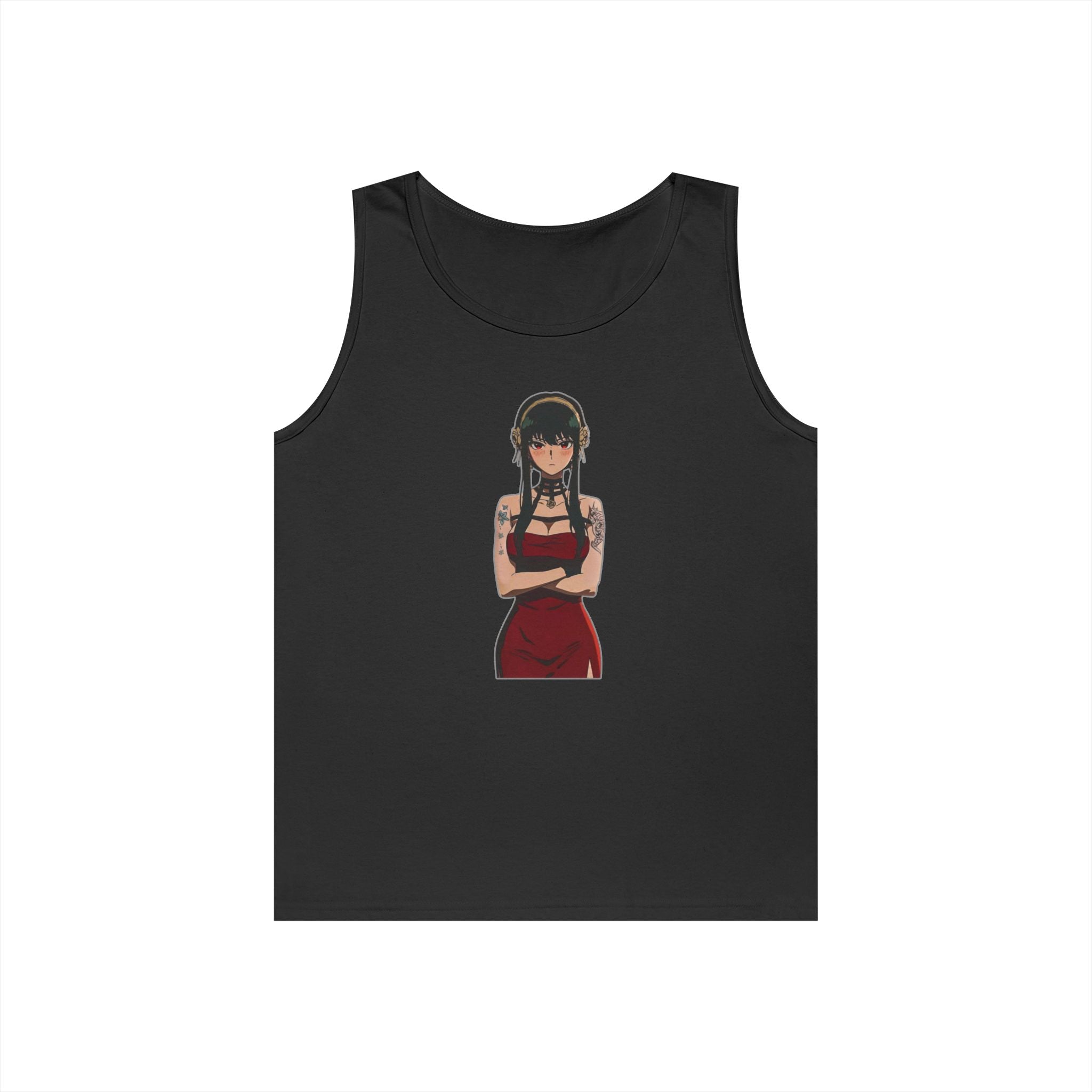 Yor Forger Elegant Tattooed Anime Heavy Cotton Tank Top
