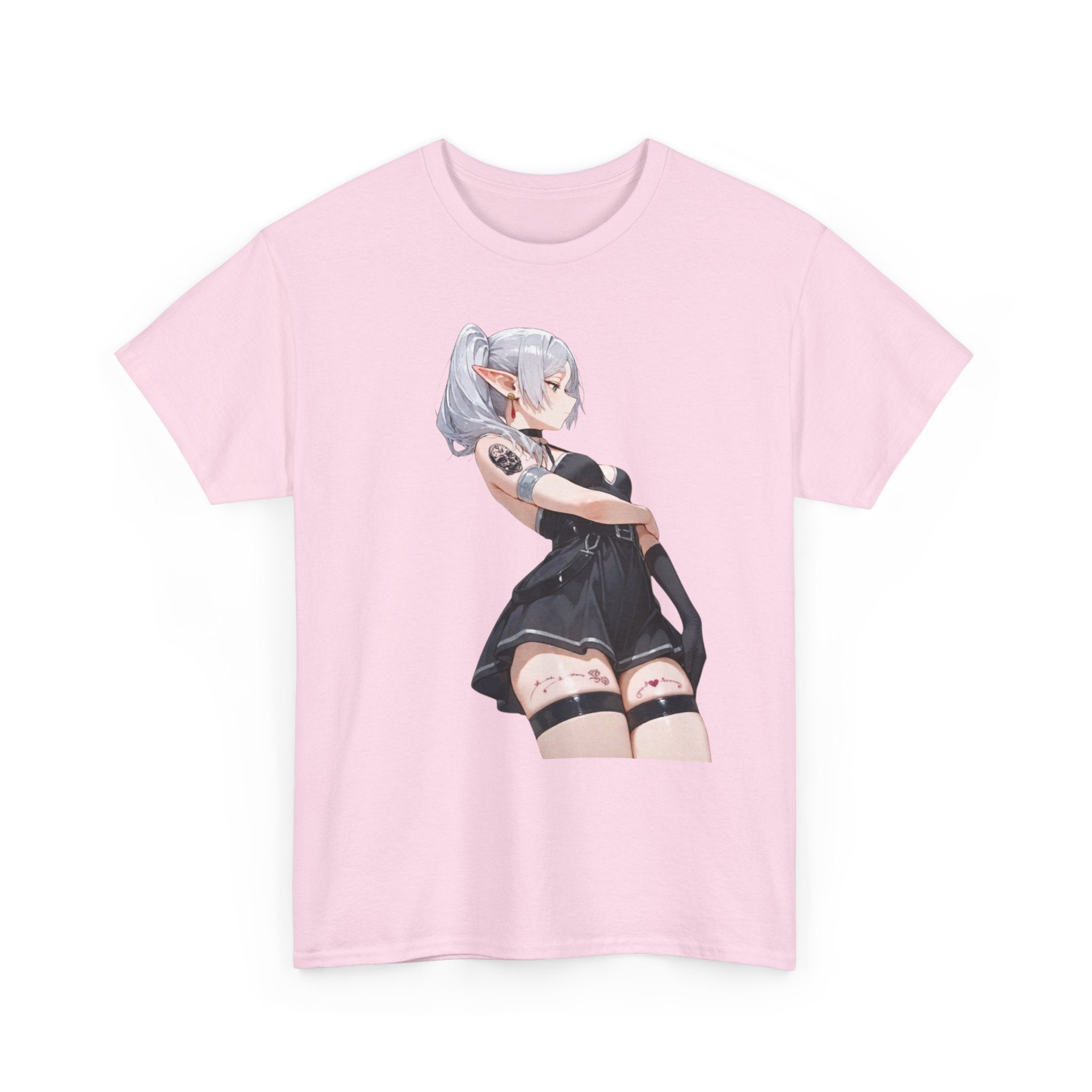 Sexy Frieren Tattooed Black Outfit Unisex Heavy Cotton Tee