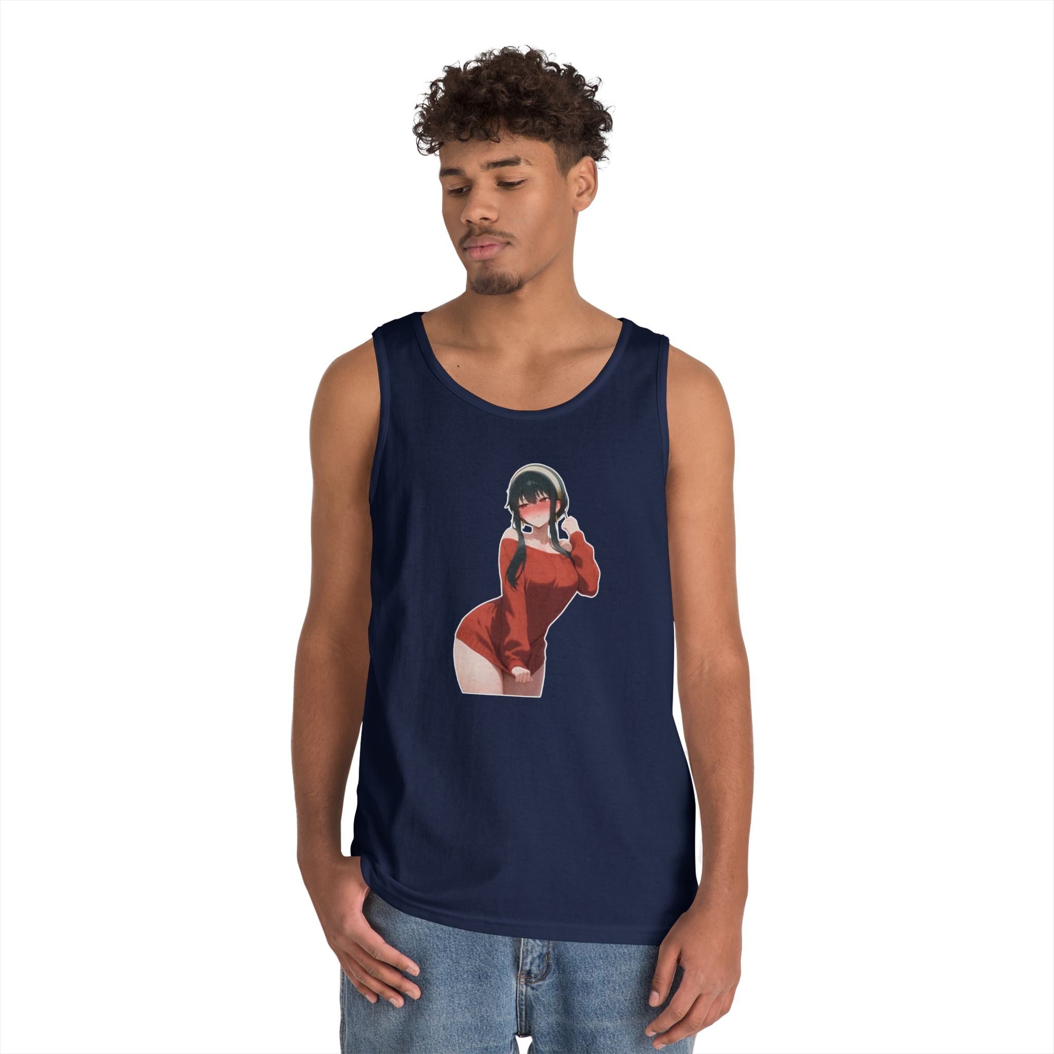 Yor Forger Blushing Waifu Heavy Cotton Tank Top
