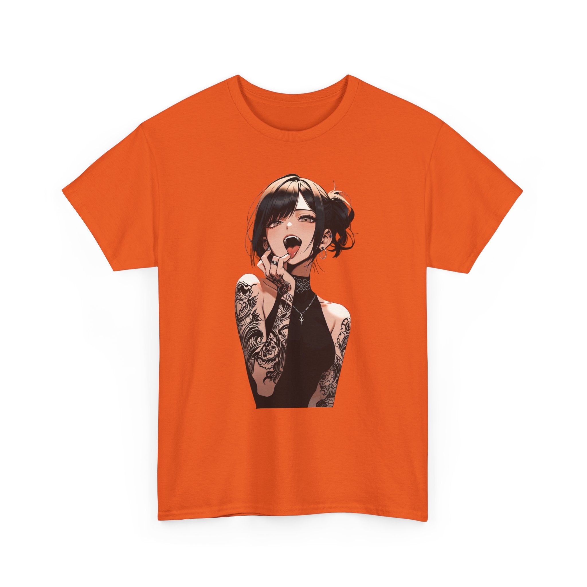 Gothic Himiko Toga Tattooed Ahegao Heavy Cotton Tee