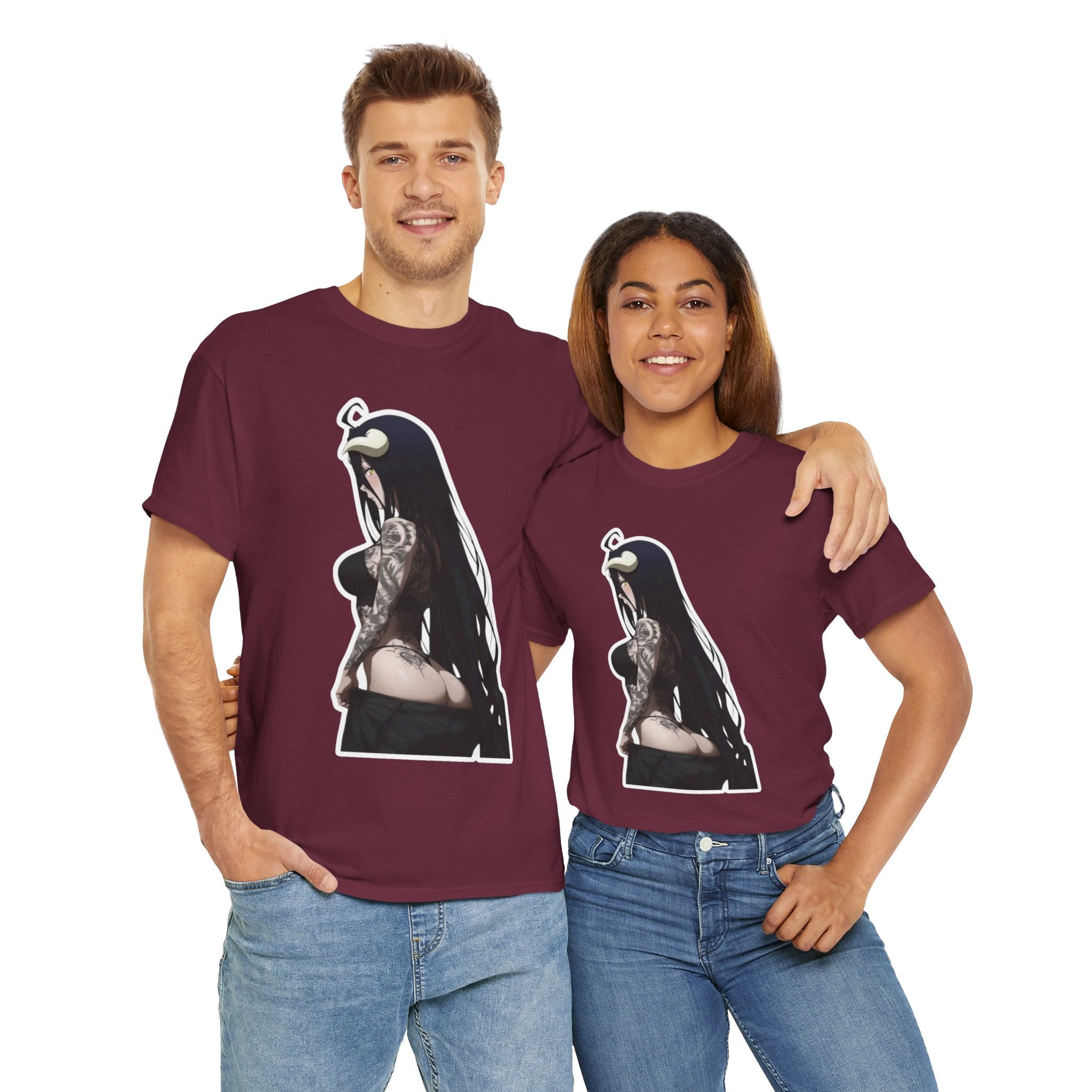 Albedo From Overlord Gothic Tattooed Unisex Heavy Cotton Tee