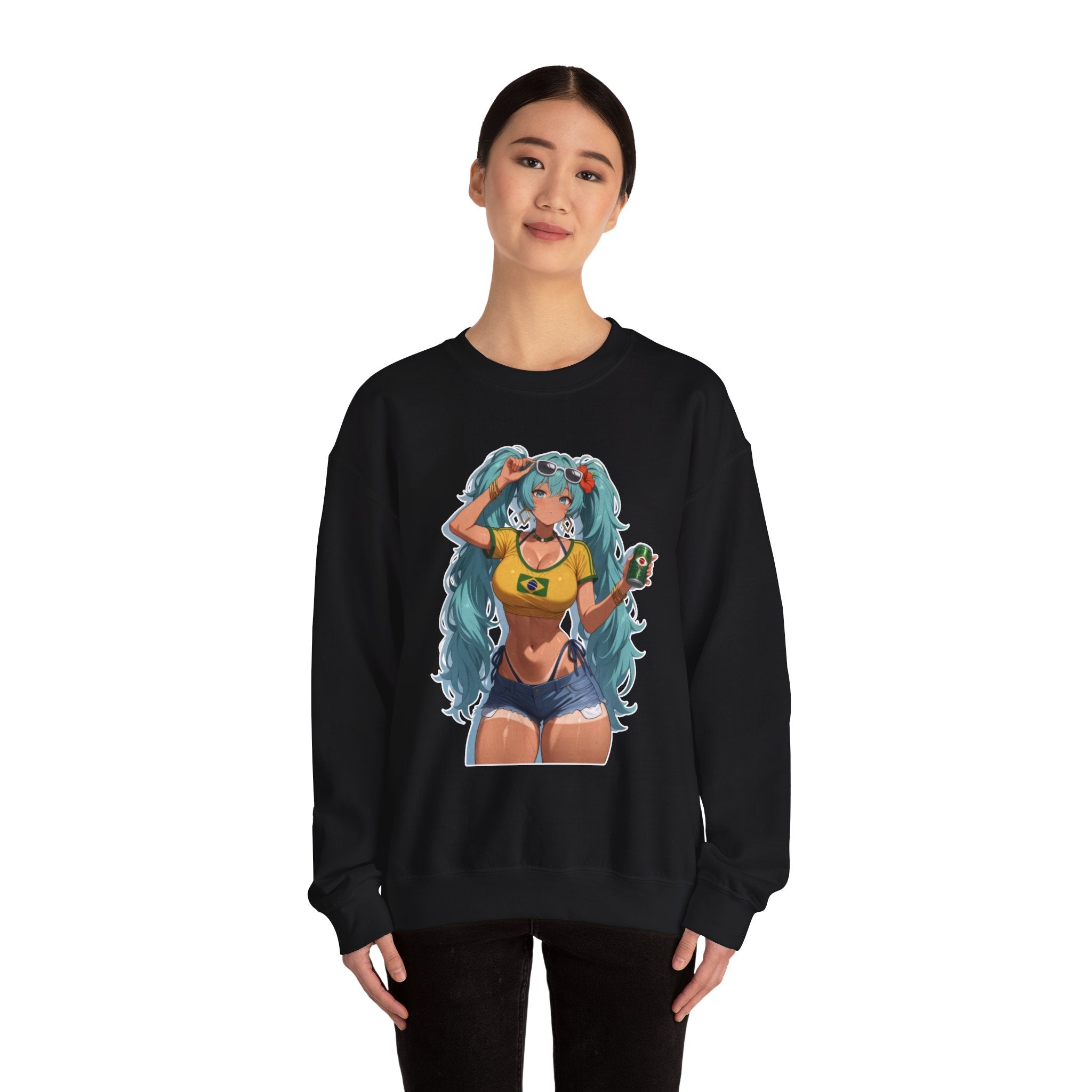 Hatsune Miku Brazil Girl Unisex Heavy Blend™ Crewneck Sweatshirt