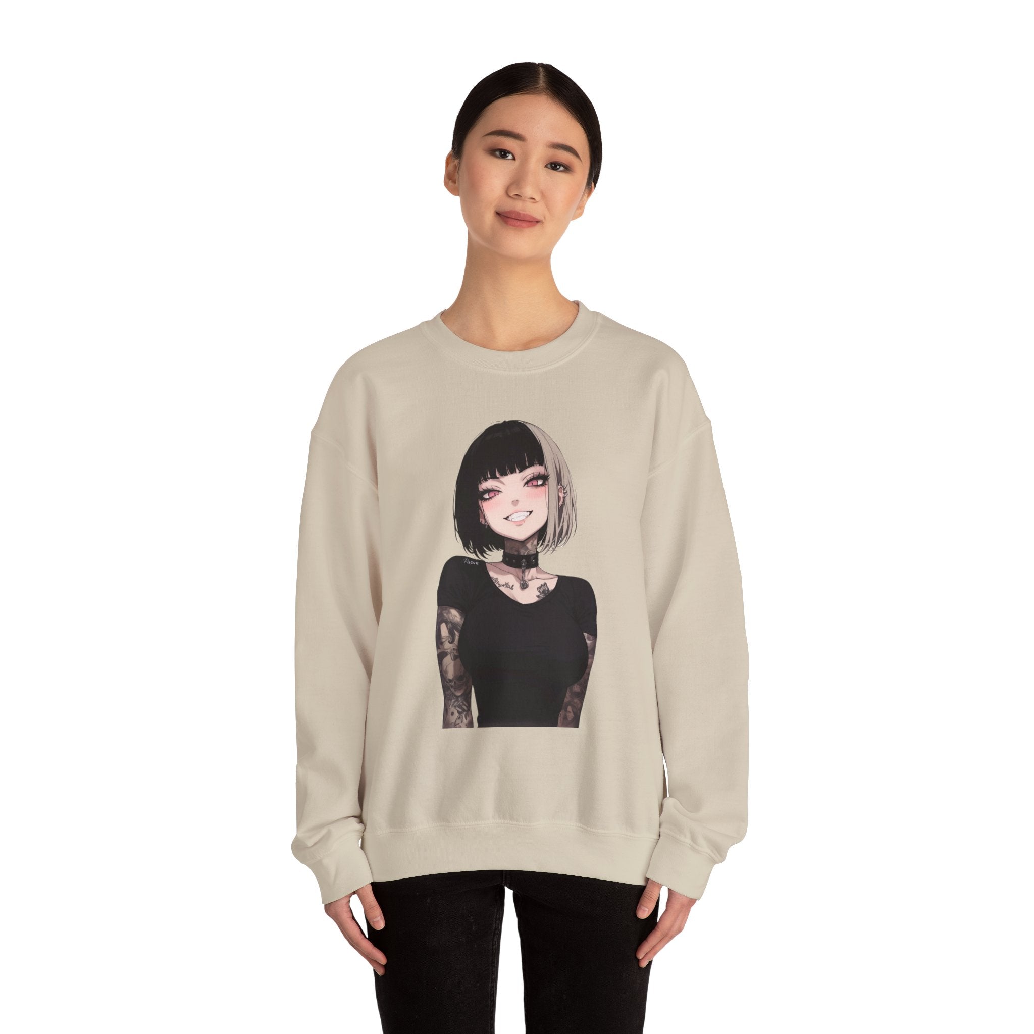 Himiko Toga Gothic Tattooed Style Unisex Heavy Blend™ Crewneck Sweatshirt