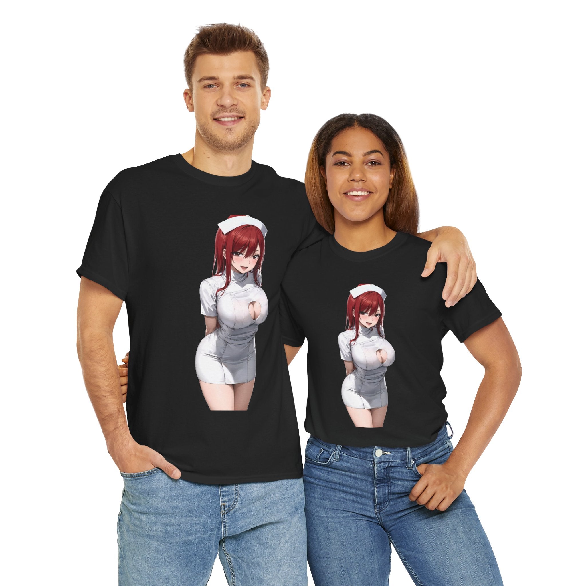 Ezra Scarlet Nurse Uniform Anime Heavy Cotton Tee