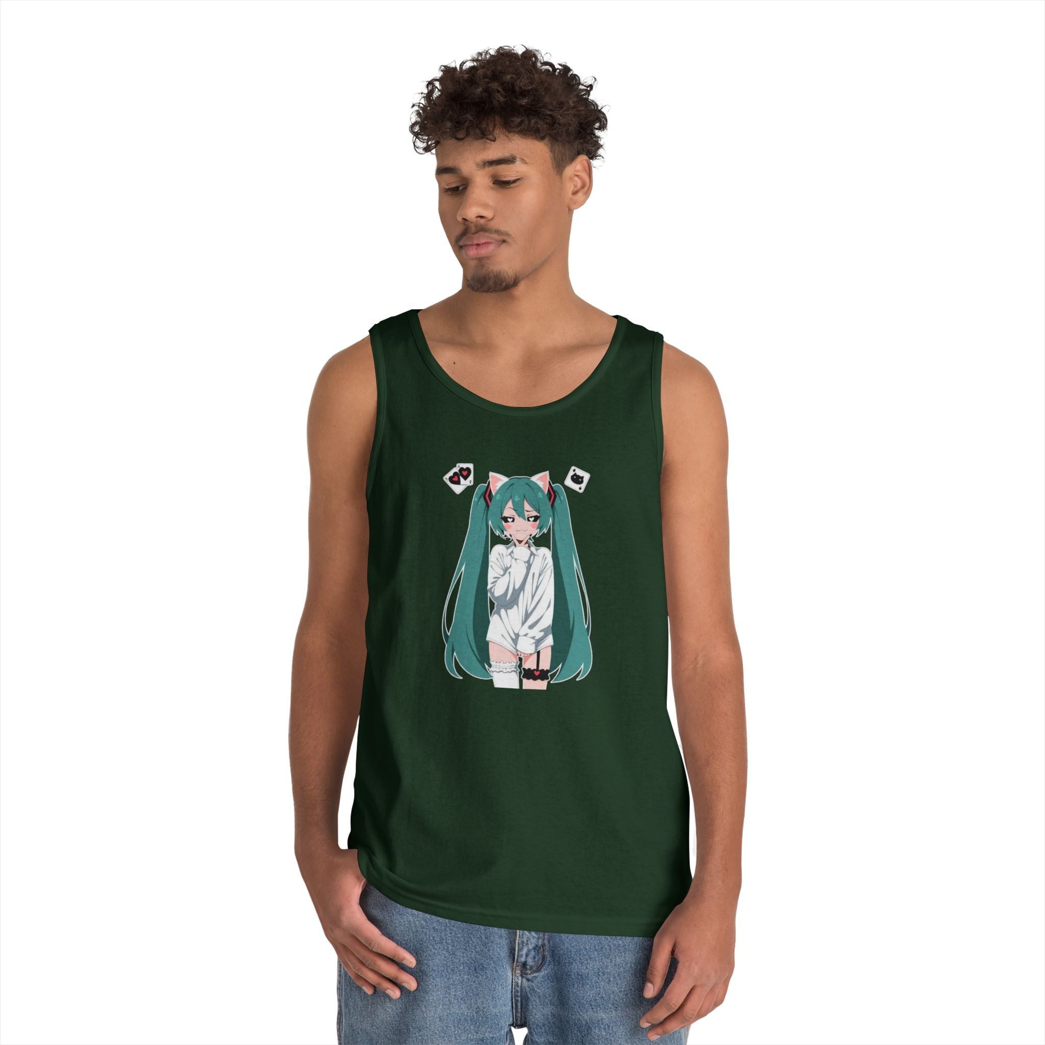 Hatsune Miku Catgirl Cute Heavy Cotton Tank Top