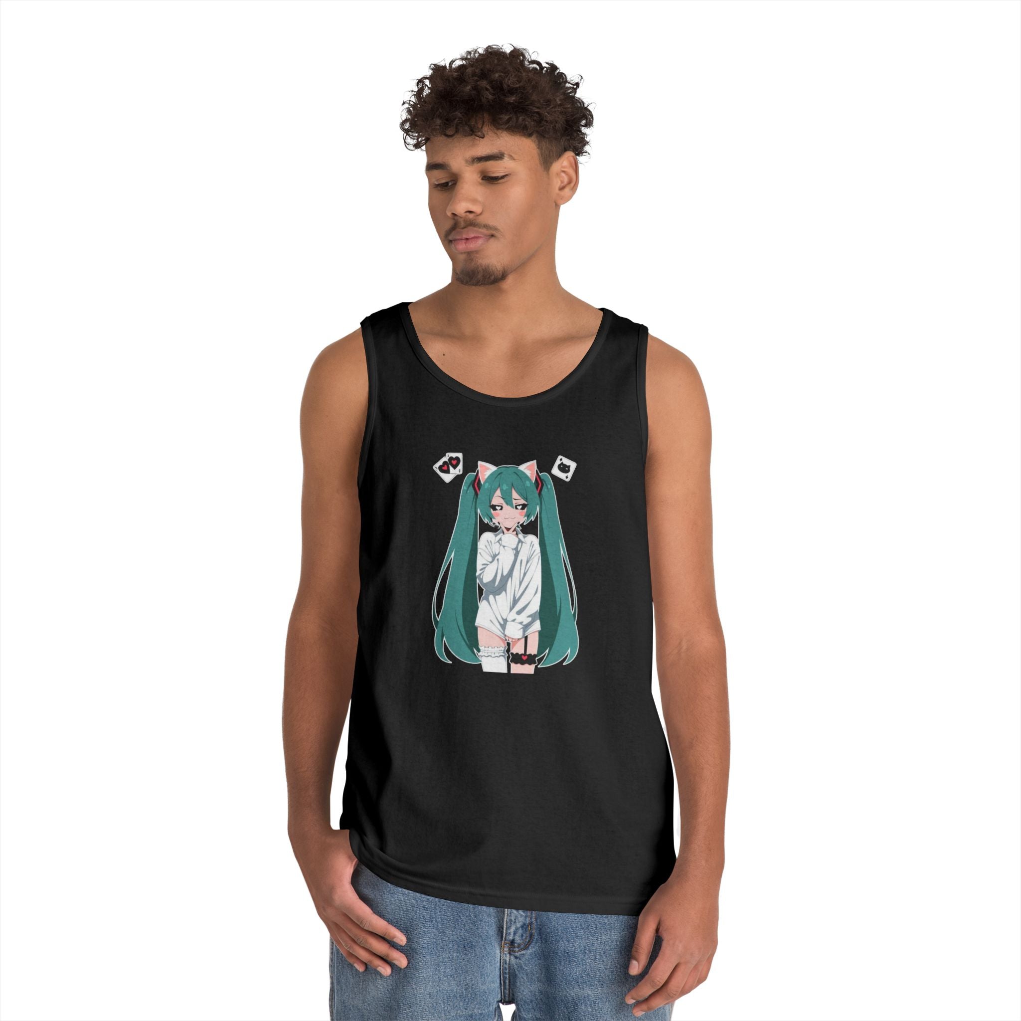 Hatsune Miku Catgirl Cute Heavy Cotton Tank Top