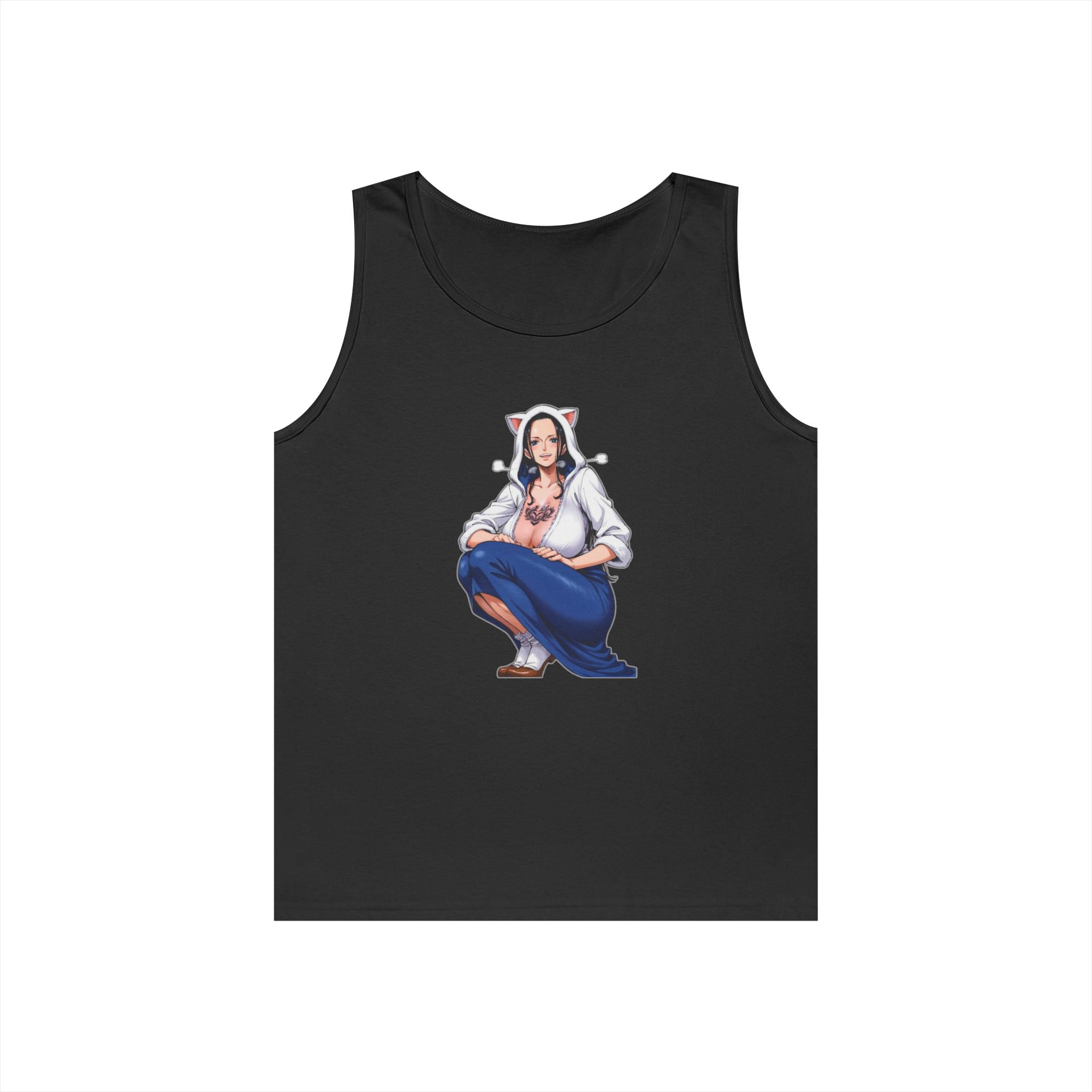 Nico Robin Catgirl Casual Anime Heavy Cotton Tank Top